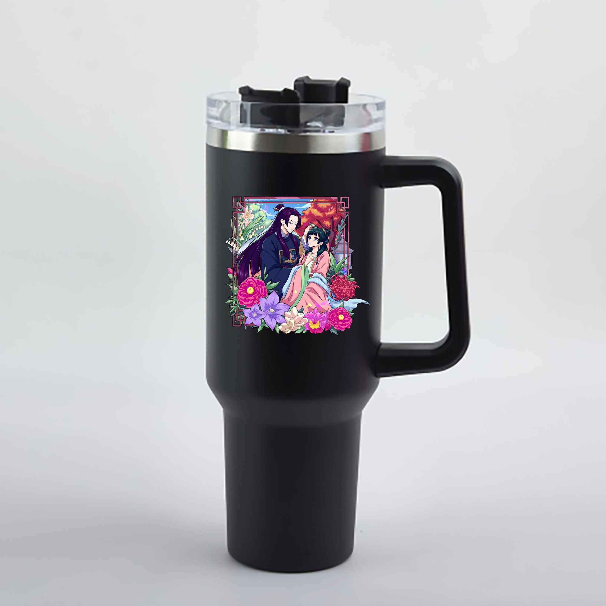 （画像用） 薬屋のひとりごと The Apothecary Diaries 1200mL車用タンブラー - クリスタルステッカー（プラスチックストロー付き）