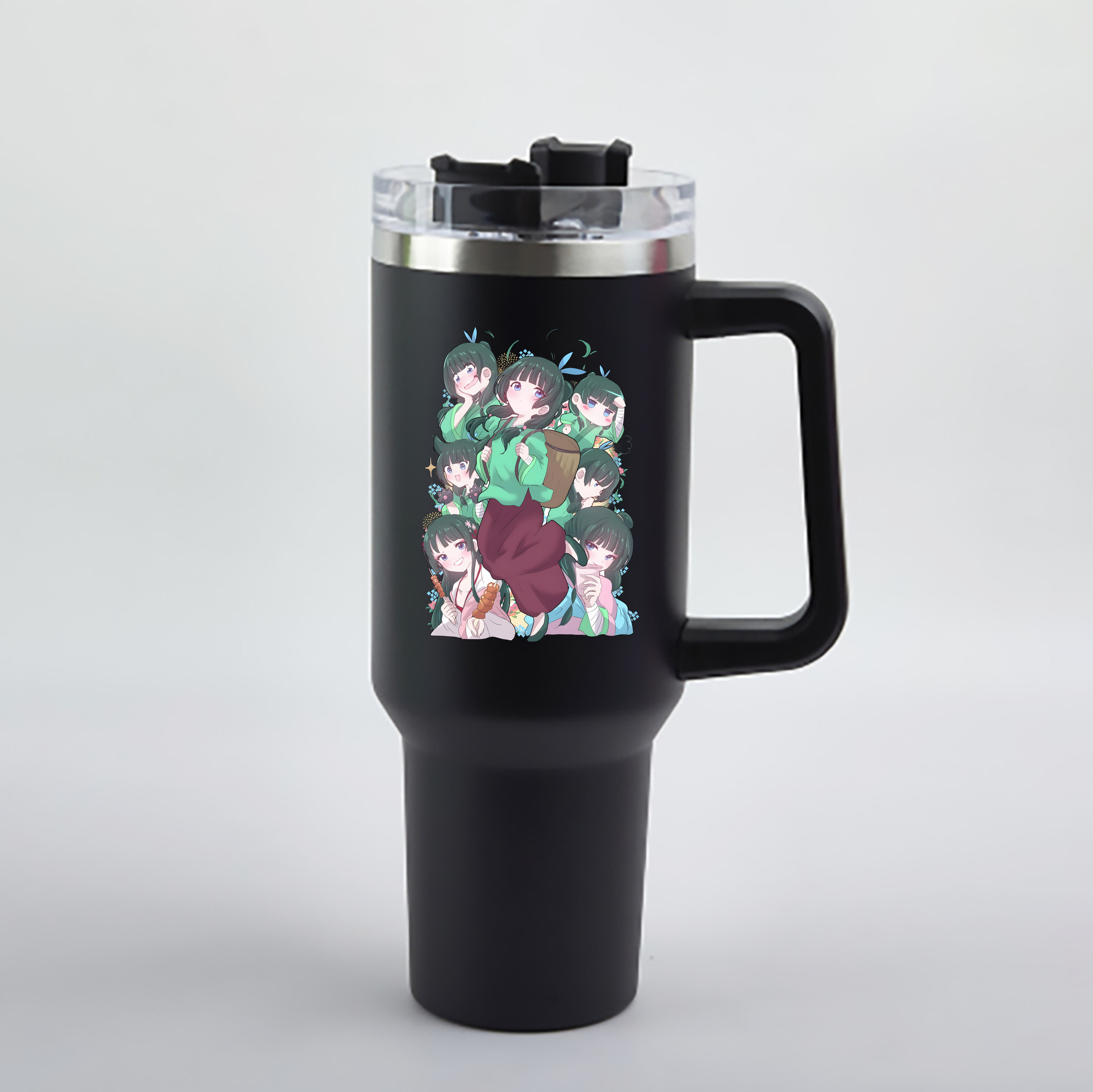 （画像用） 薬屋のひとりごと The Apothecary Diaries 1200mL車用タンブラー - クリスタルステッカー（プラスチックストロー付き）