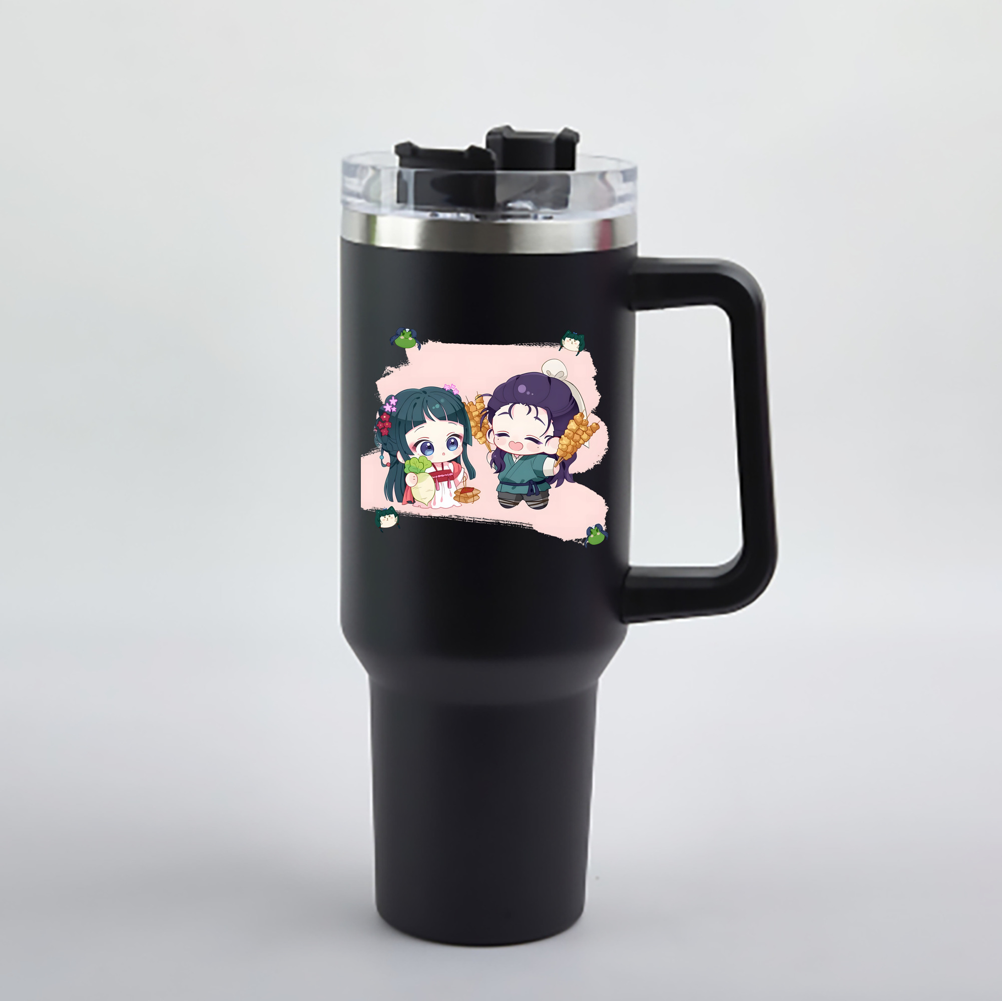 （画像用） 薬屋のひとりごと The Apothecary Diaries 1200mL車用タンブラー - クリスタルステッカー（プラスチックストロー付き）