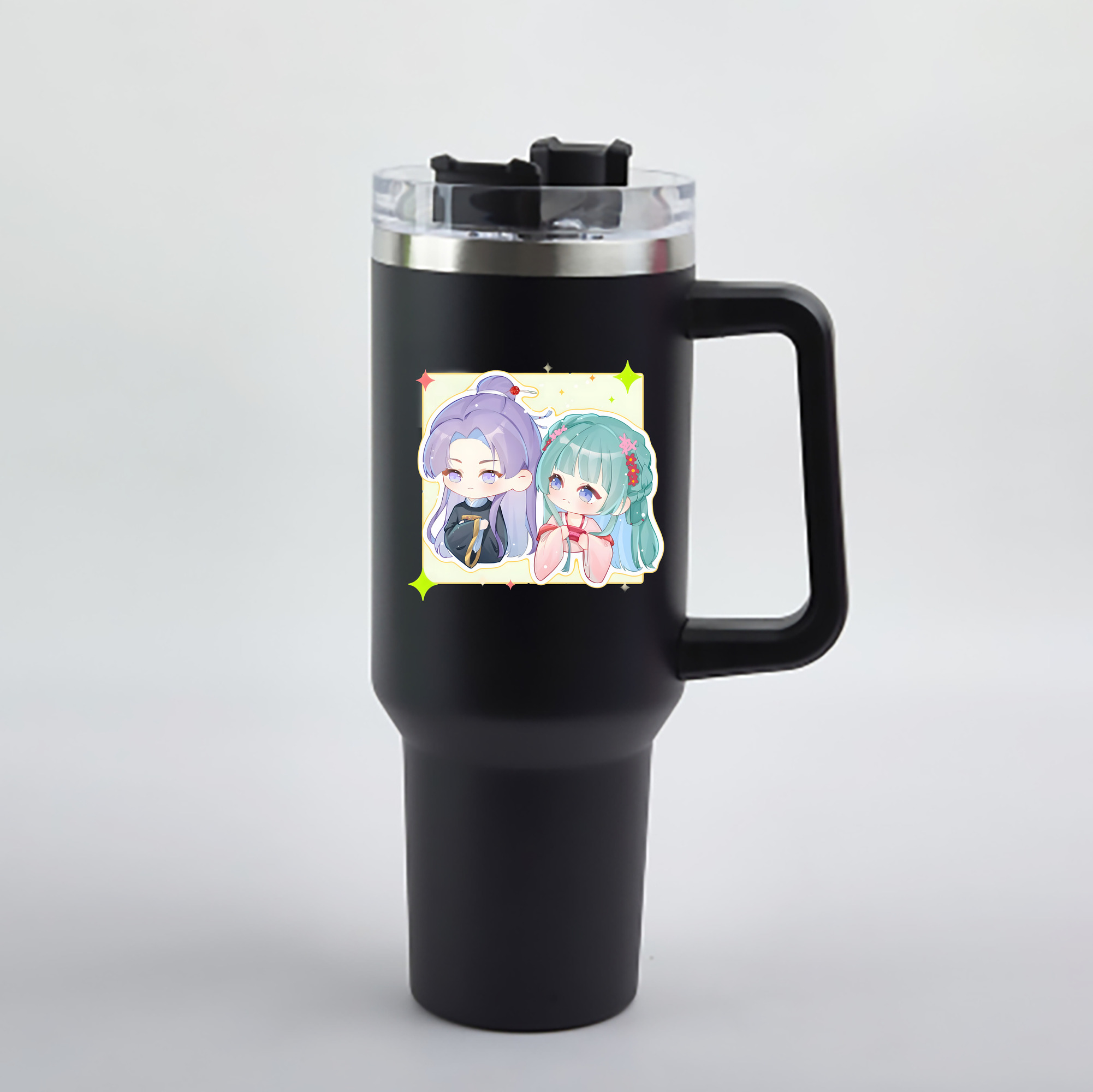（画像用） 薬屋のひとりごと The Apothecary Diaries 1200mL車用タンブラー - クリスタルステッカー（プラスチックストロー付き）