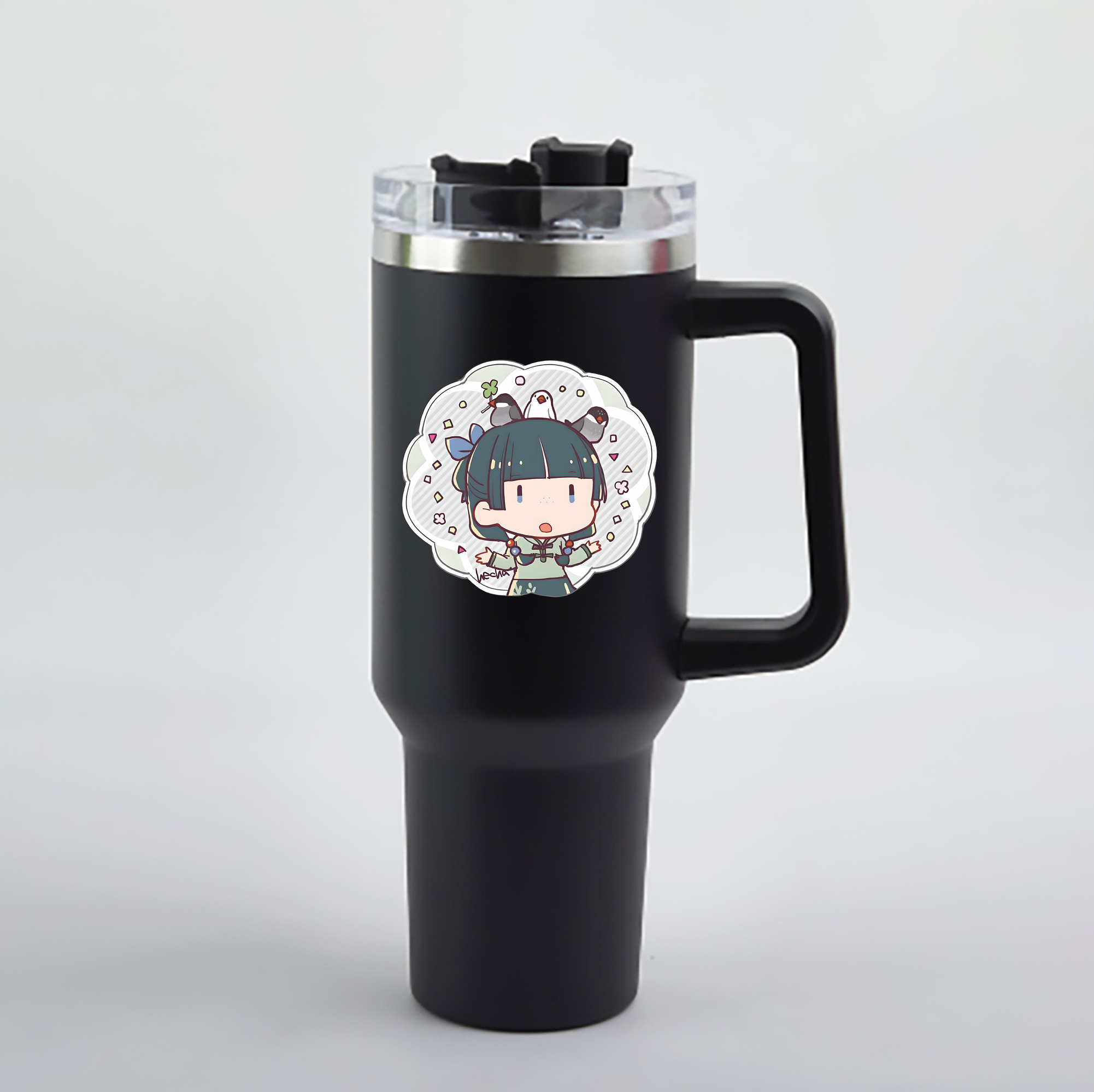 （画像用） 薬屋のひとりごと The Apothecary Diaries 1200mL車用タンブラー - クリスタルステッカー（プラスチックストロー付き）