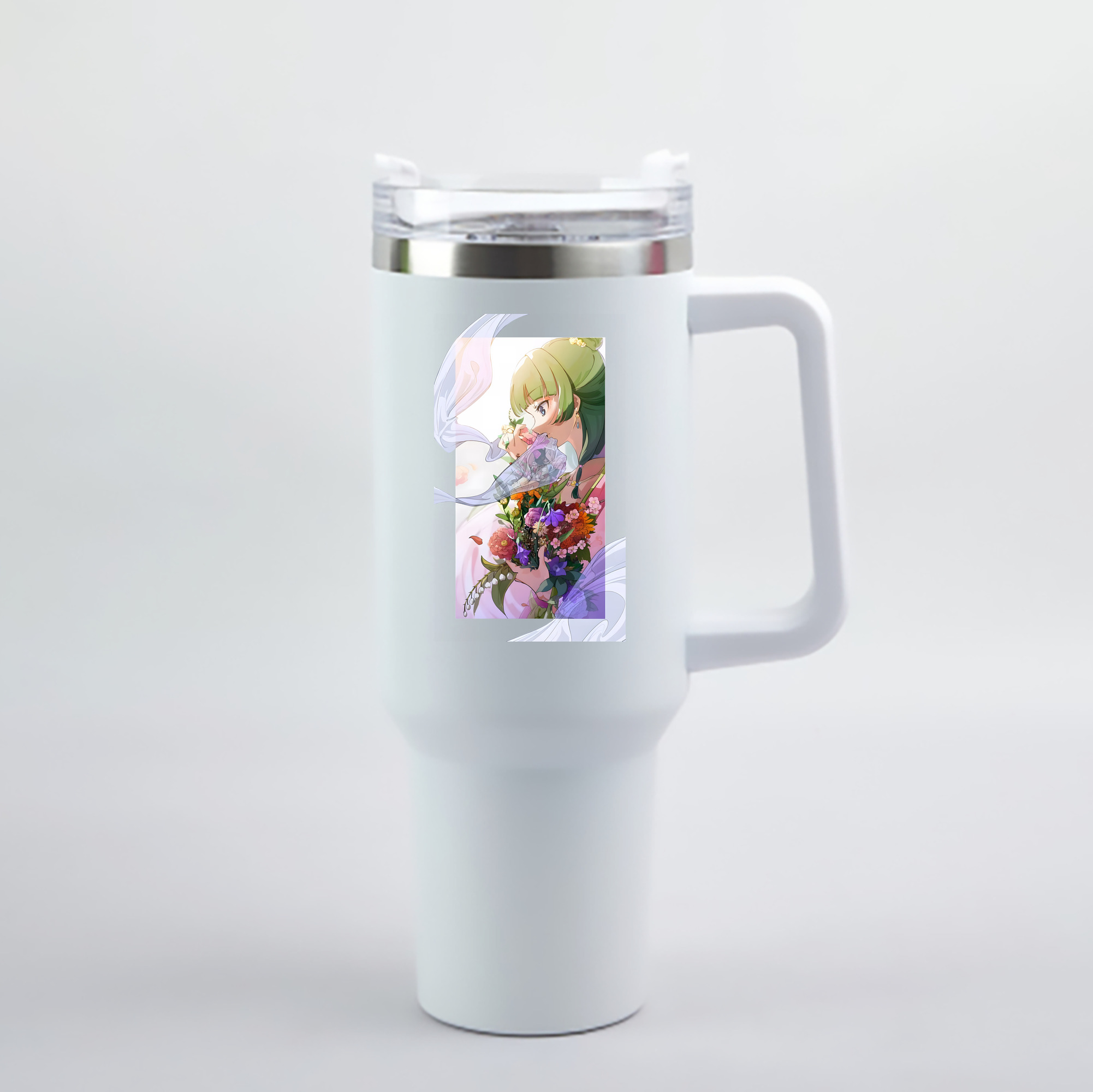 （画像用） 薬屋のひとりごと The Apothecary Diaries 1200mL車用タンブラー - クリスタルステッカー（プラスチックストロー付き）
