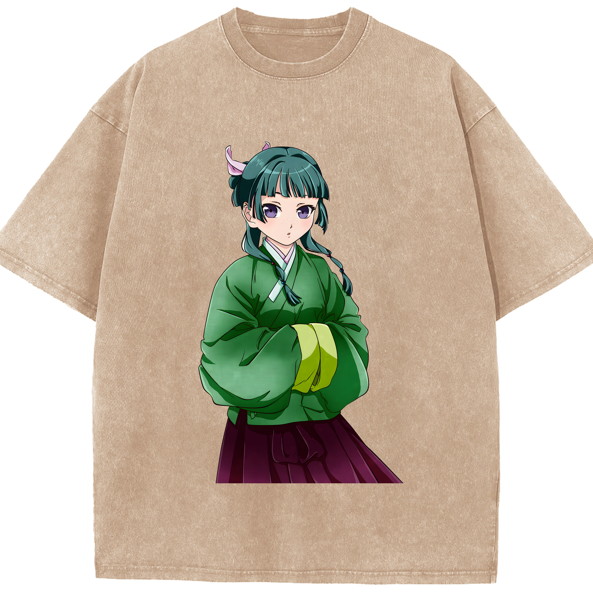 （画像用） 薬屋のひとりごと The Apothecary Diaries 綿100% ヴィンテージ風 半袖Tシャツ（フロントプリント）
