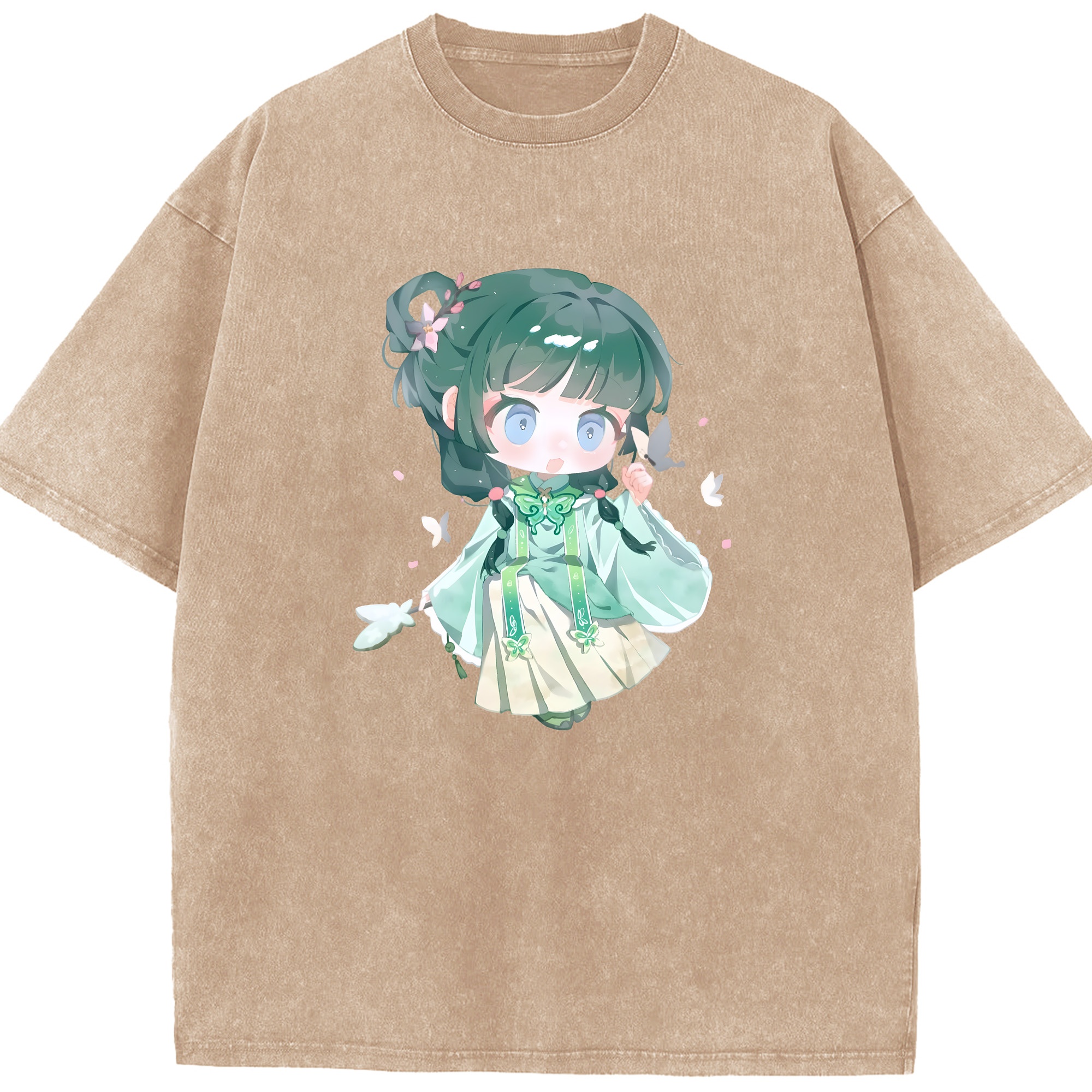（画像用） 薬屋のひとりごと The Apothecary Diaries 綿100% ヴィンテージ風 半袖Tシャツ（フロントプリント）