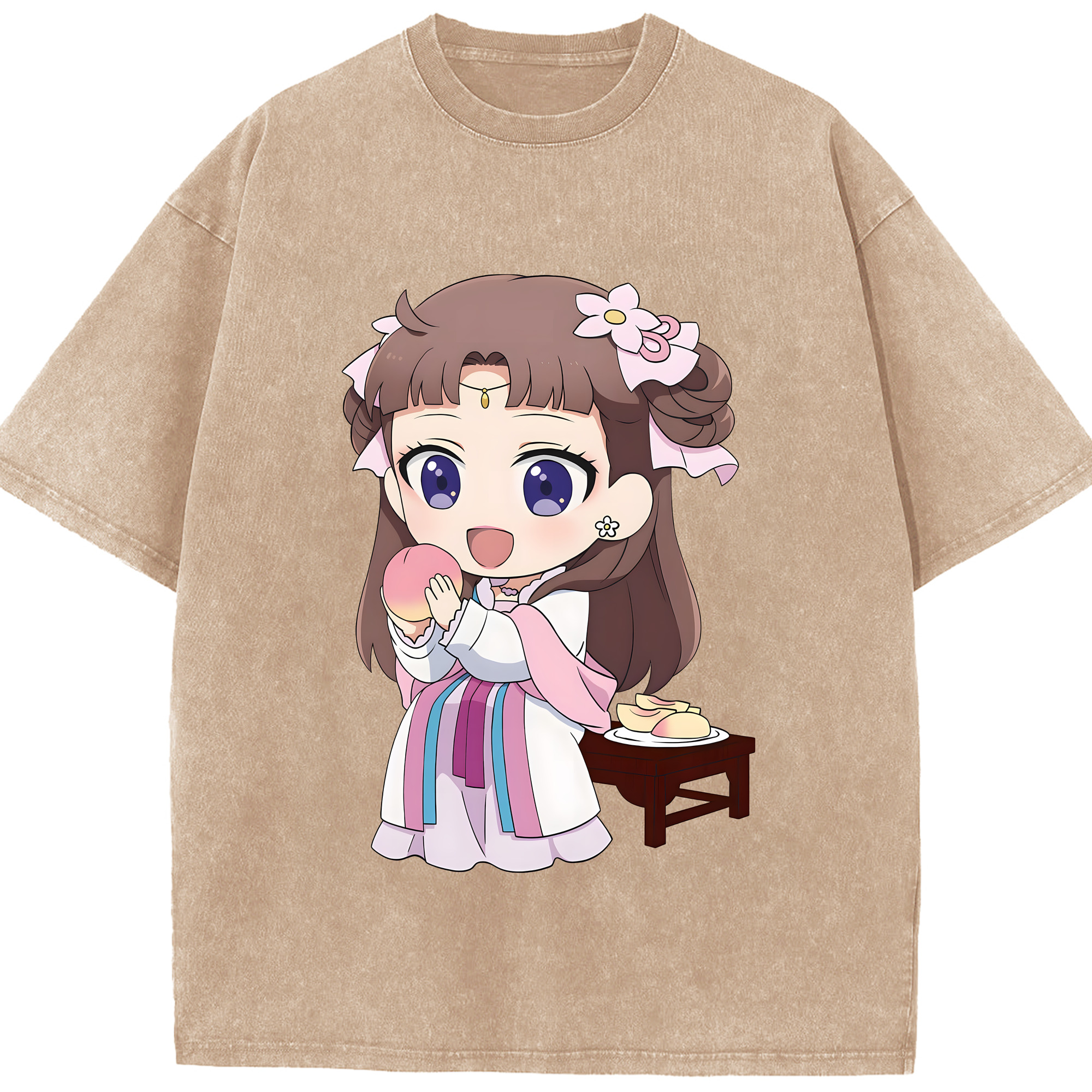（画像用） 薬屋のひとりごと The Apothecary Diaries 綿100% ヴィンテージ風 半袖Tシャツ（フロントプリント）