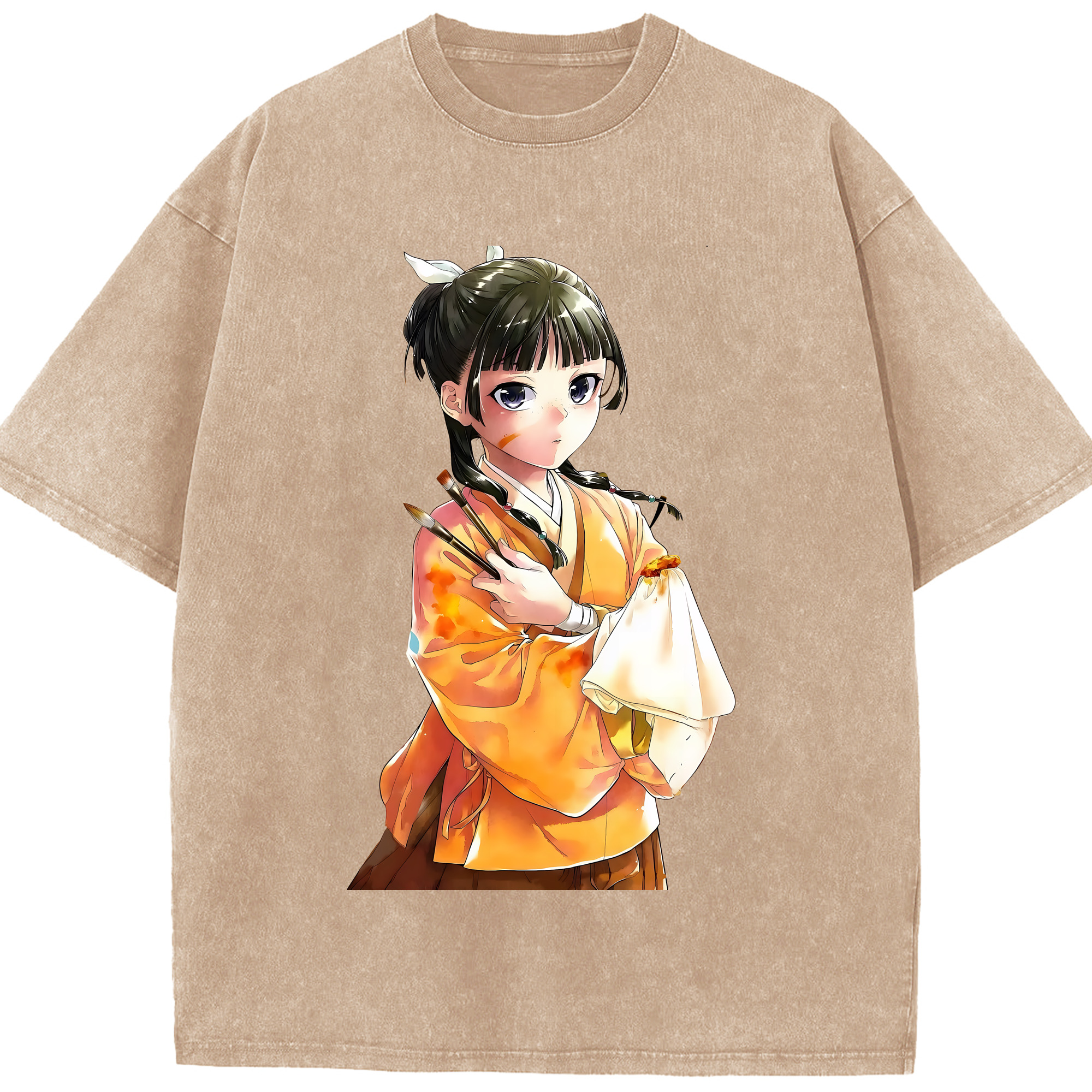 （画像用） 薬屋のひとりごと The Apothecary Diaries 綿100% ヴィンテージ風 半袖Tシャツ（フロントプリント）
