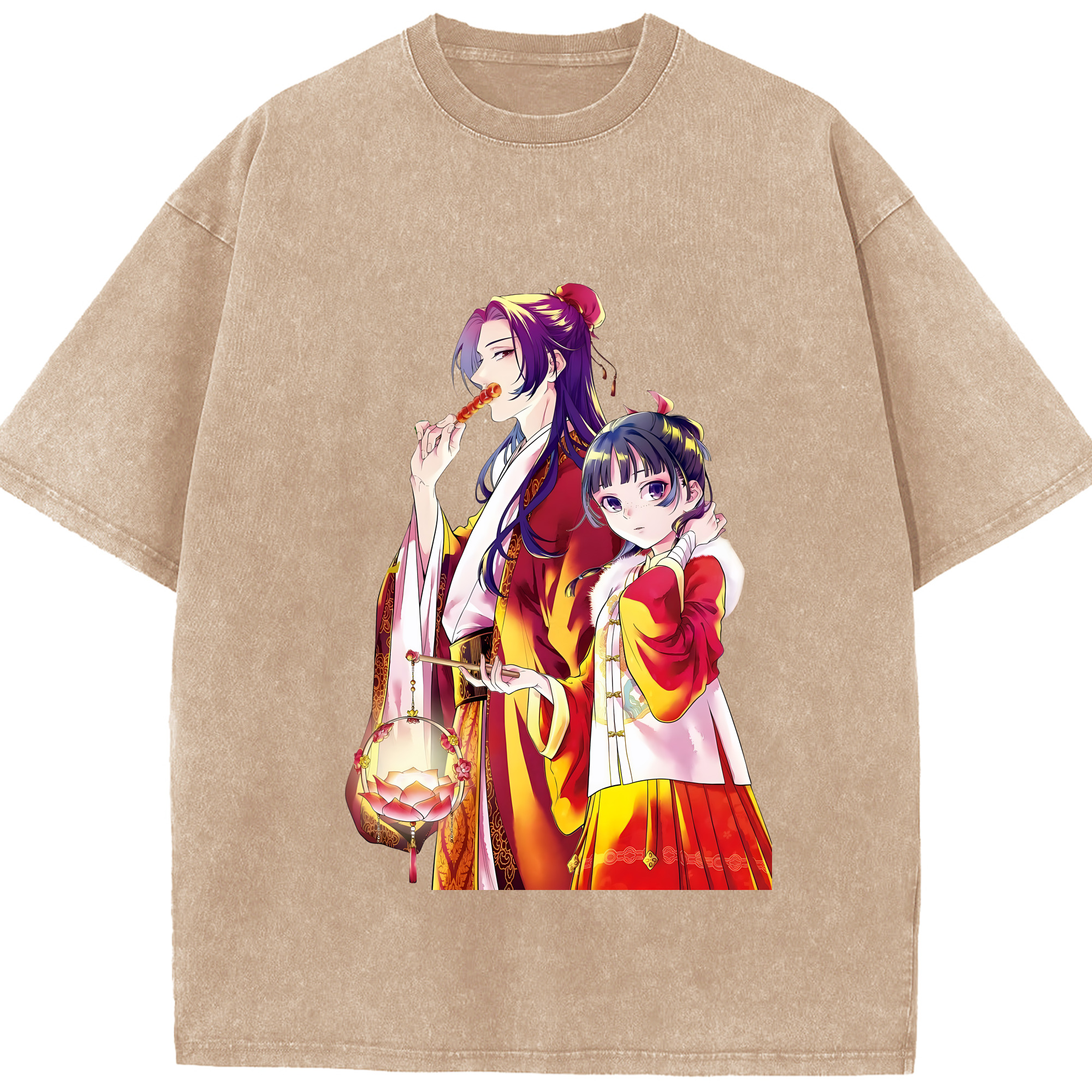 （画像用） 薬屋のひとりごと The Apothecary Diaries 綿100% ヴィンテージ風 半袖Tシャツ（フロントプリント）