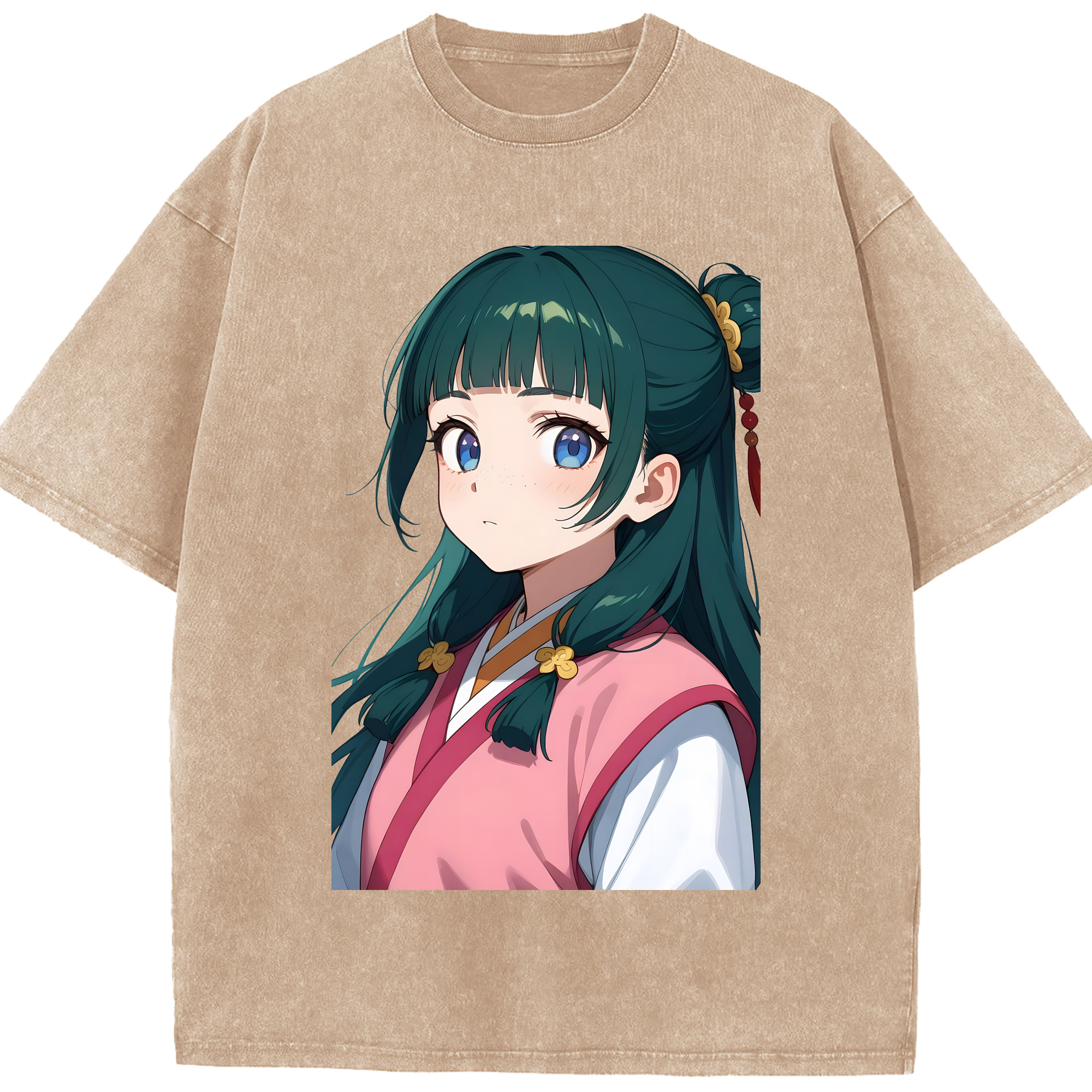 （画像用） 薬屋のひとりごと The Apothecary Diaries 綿100% ヴィンテージ風 半袖Tシャツ（フロントプリント）