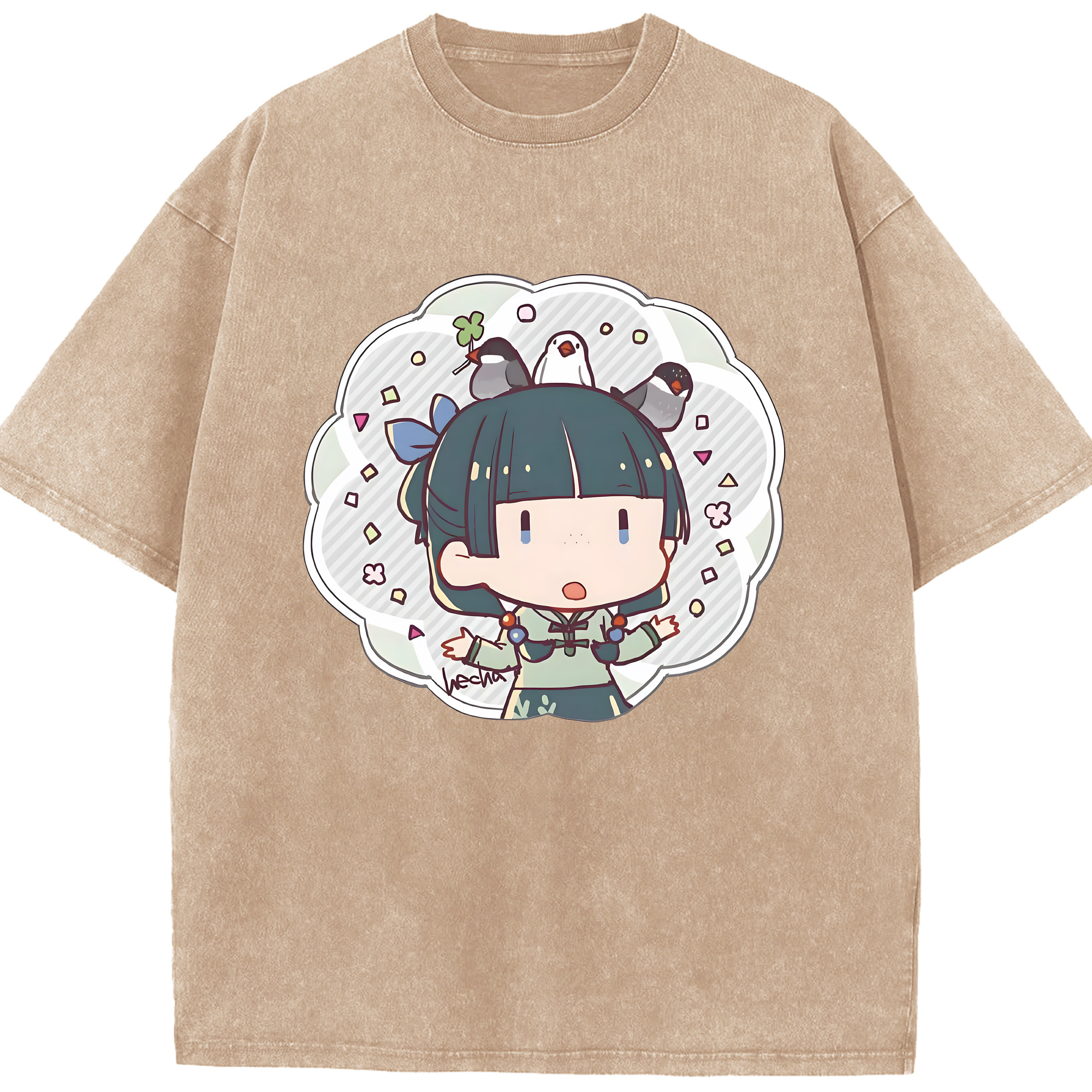 （画像用） 薬屋のひとりごと The Apothecary Diaries 綿100% ヴィンテージ風 半袖Tシャツ（フロントプリント）