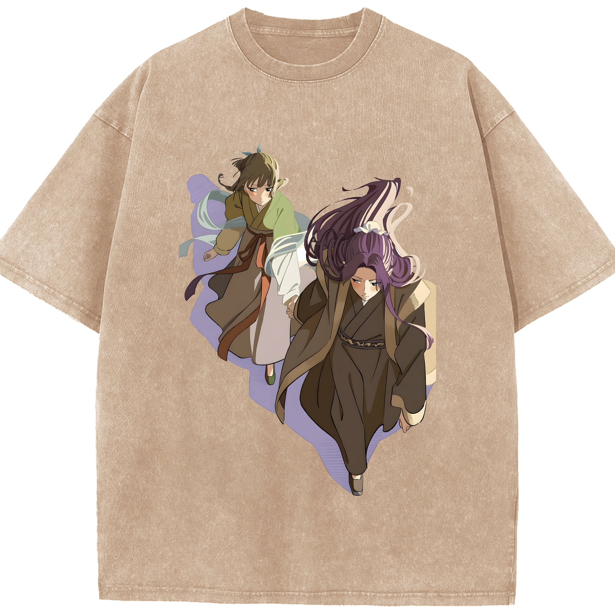 （画像用） 薬屋のひとりごと The Apothecary Diaries 綿100% ヴィンテージ風 半袖Tシャツ（フロントプリント）