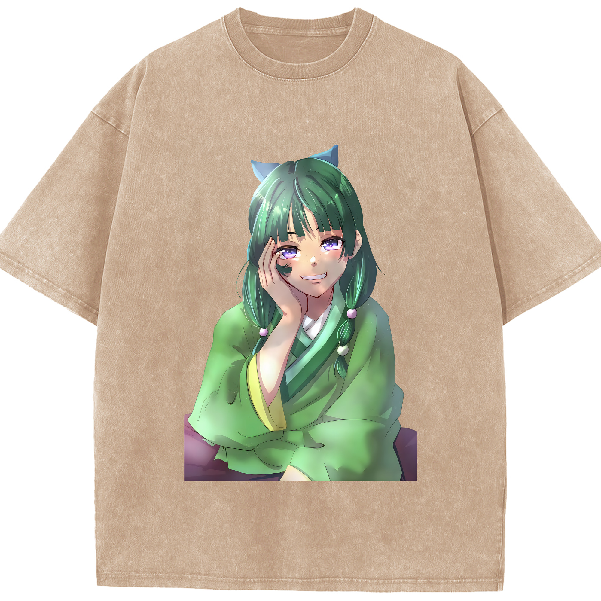 （画像用） 薬屋のひとりごと The Apothecary Diaries 綿100% ヴィンテージ風 半袖Tシャツ（フロントプリント）