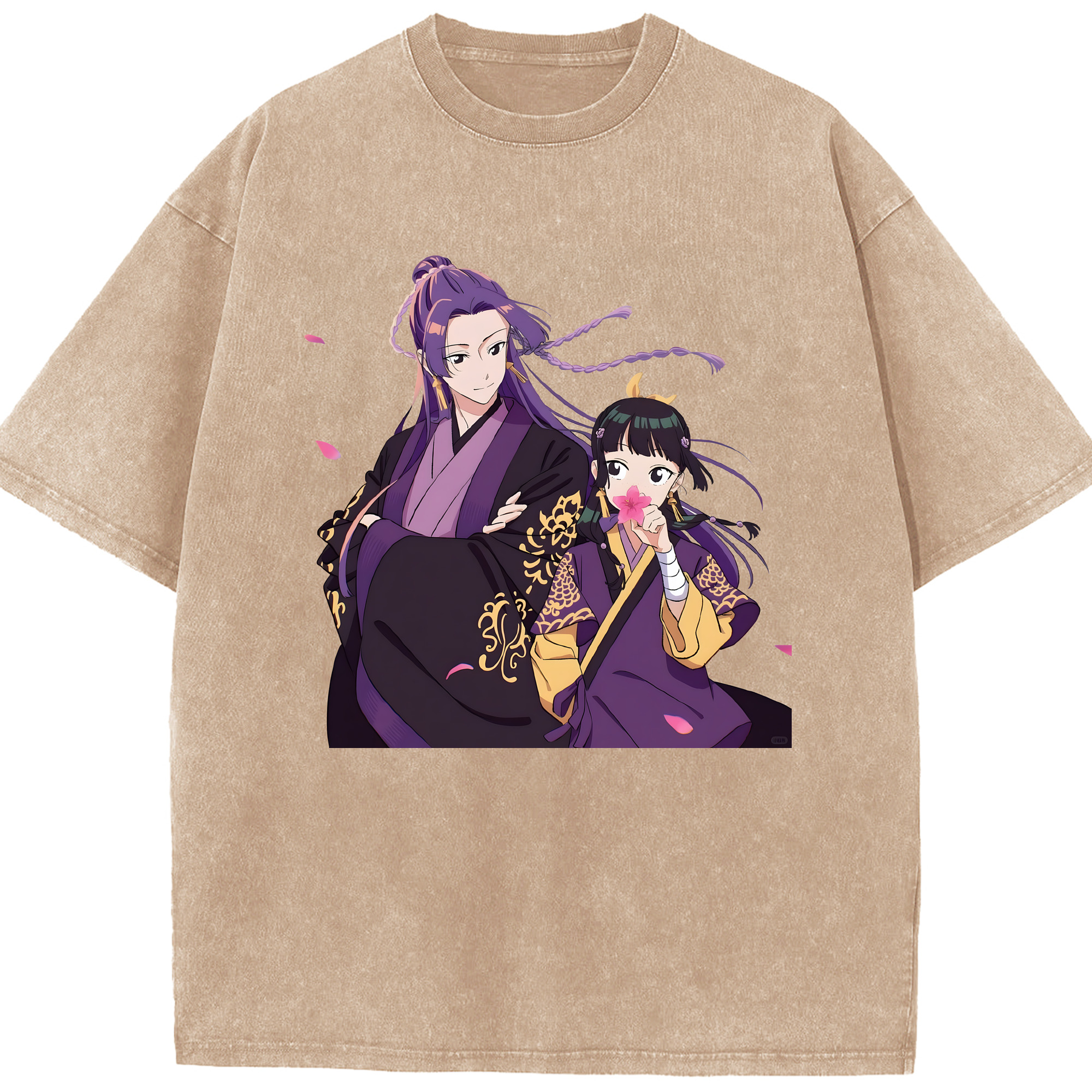 （画像用） 薬屋のひとりごと The Apothecary Diaries 綿100% ヴィンテージ風 半袖Tシャツ（フロントプリント）