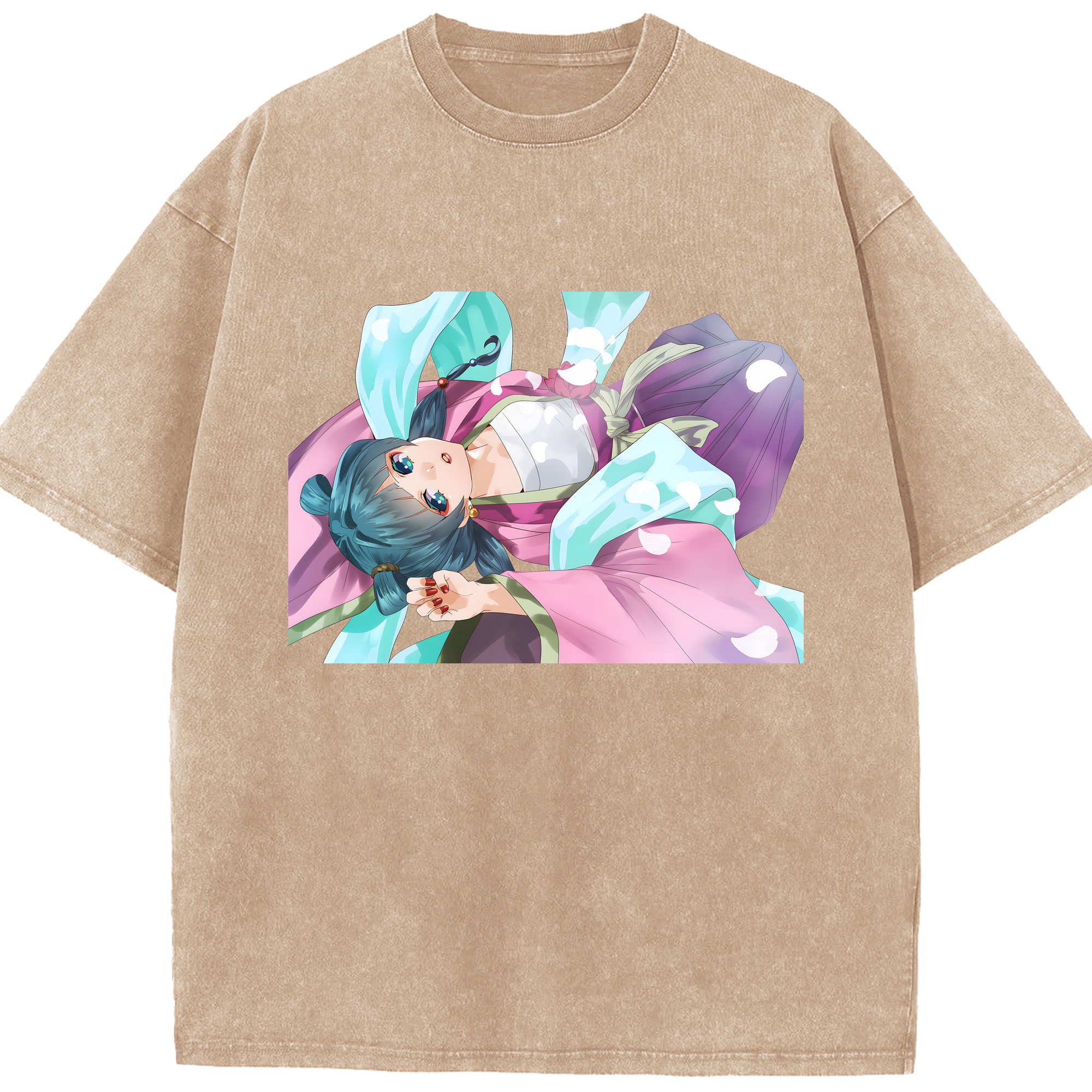 （画像用） 薬屋のひとりごと The Apothecary Diaries 綿100% ヴィンテージ風 半袖Tシャツ（フロントプリント）