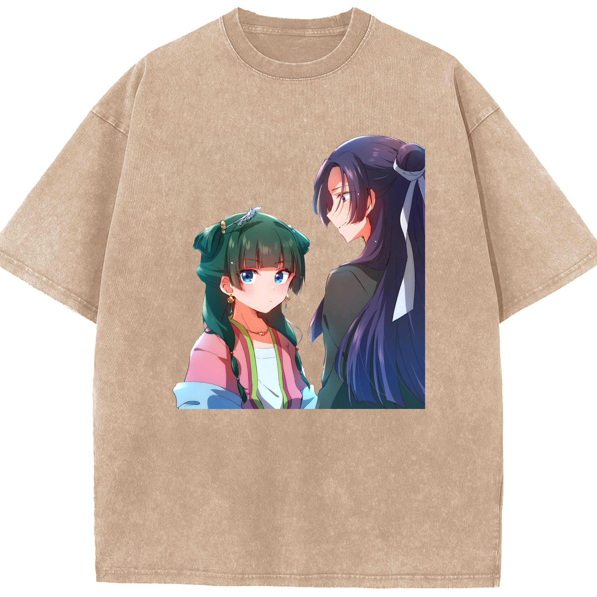 （画像用） 薬屋のひとりごと The Apothecary Diaries 綿100% ヴィンテージ風 半袖Tシャツ（フロントプリント）