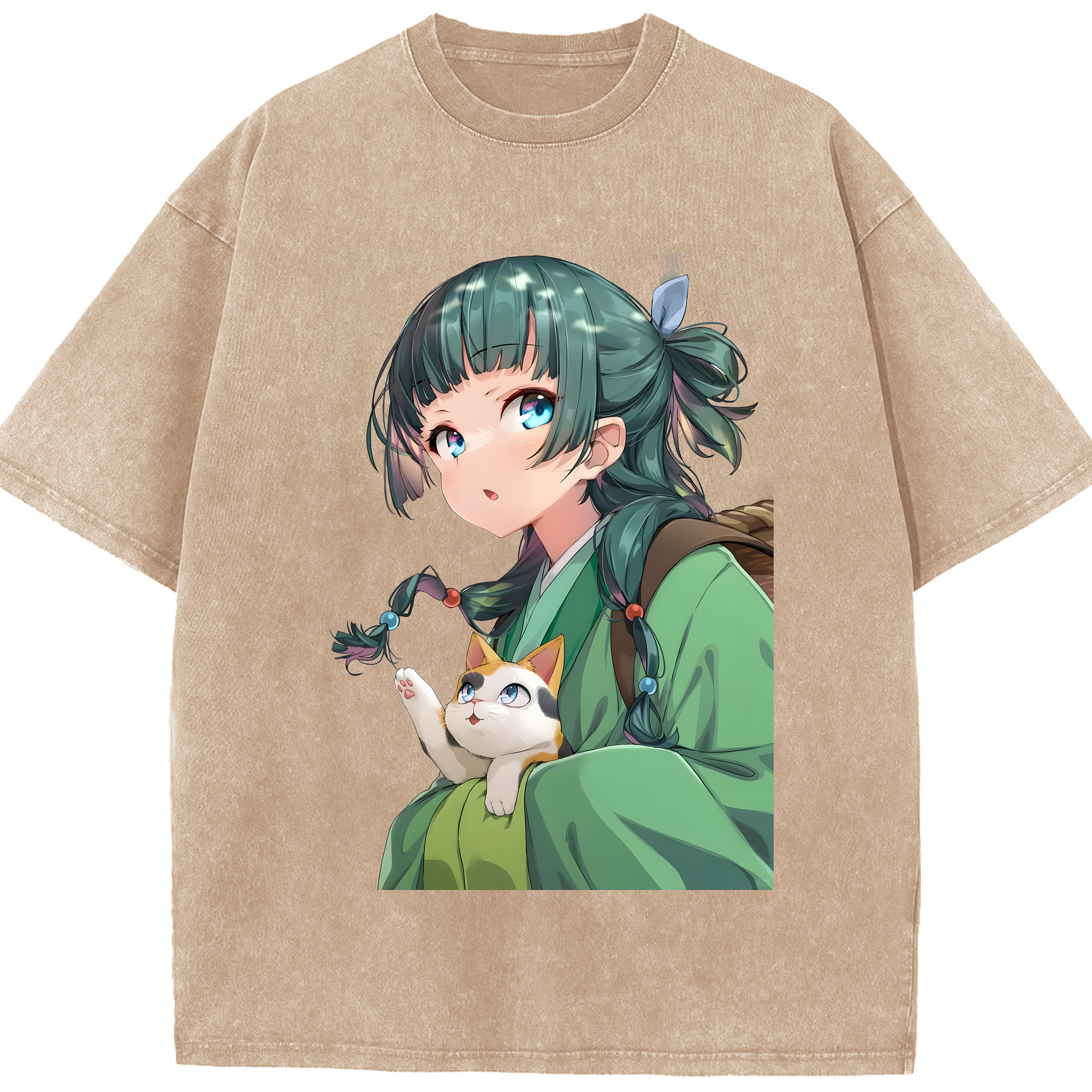 （画像用） 薬屋のひとりごと The Apothecary Diaries 綿100% ヴィンテージ風 半袖Tシャツ（フロントプリント）
