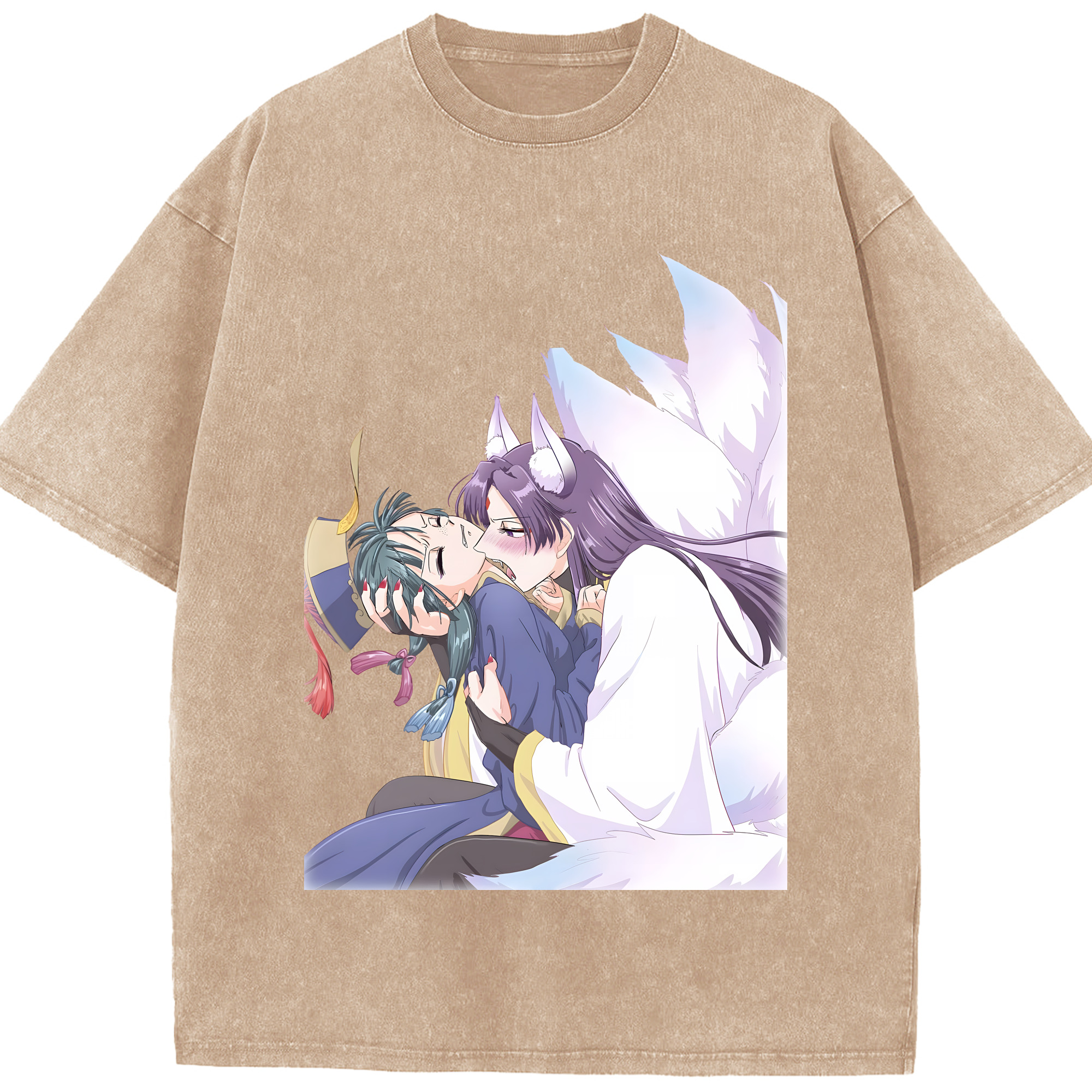 （画像用） 薬屋のひとりごと The Apothecary Diaries 綿100% ヴィンテージ風 半袖Tシャツ（フロントプリント）