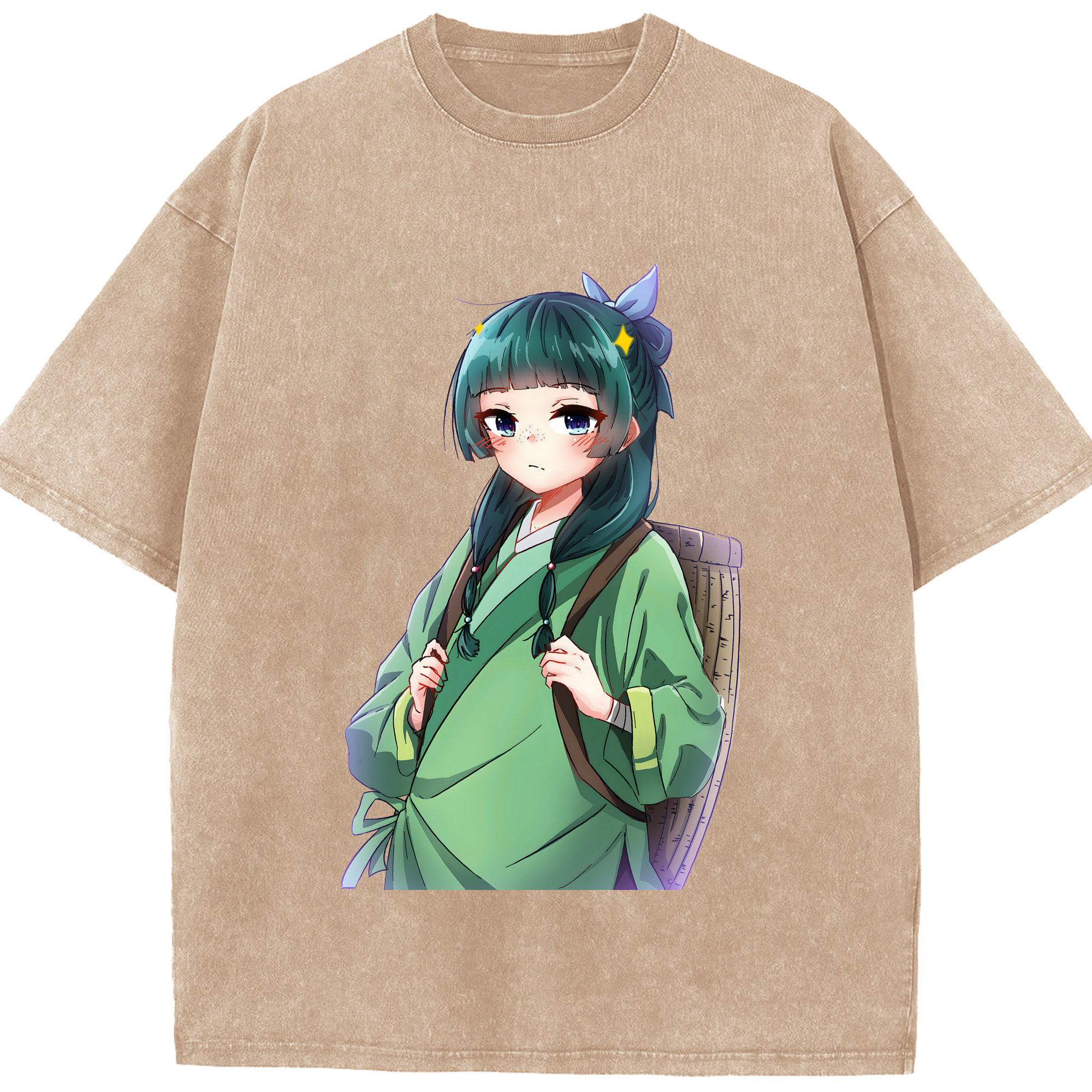 （画像用） 薬屋のひとりごと The Apothecary Diaries 綿100% ヴィンテージ風 半袖Tシャツ（フロントプリント）