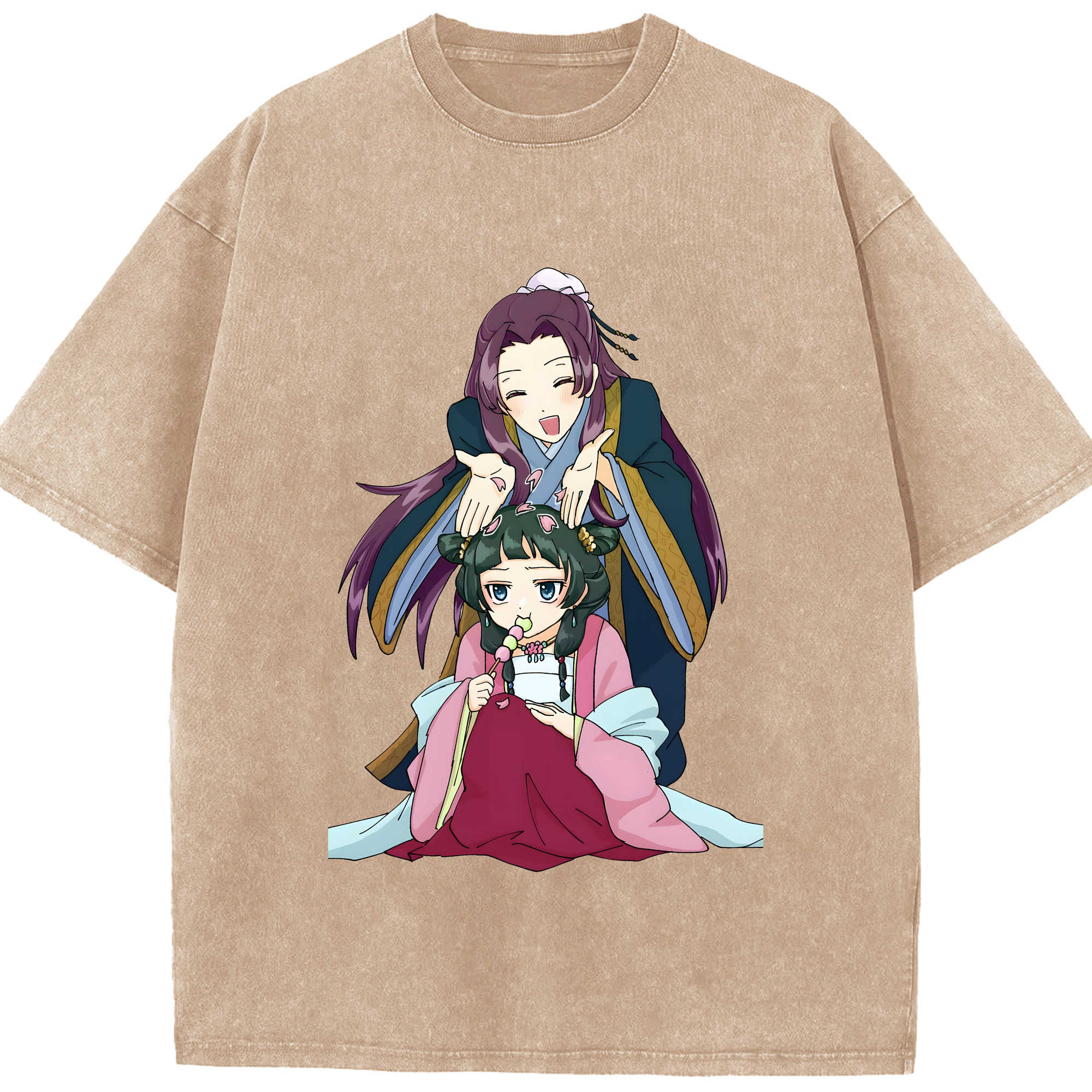 （画像用） 薬屋のひとりごと The Apothecary Diaries 綿100% ヴィンテージ風 半袖Tシャツ（フロントプリント）