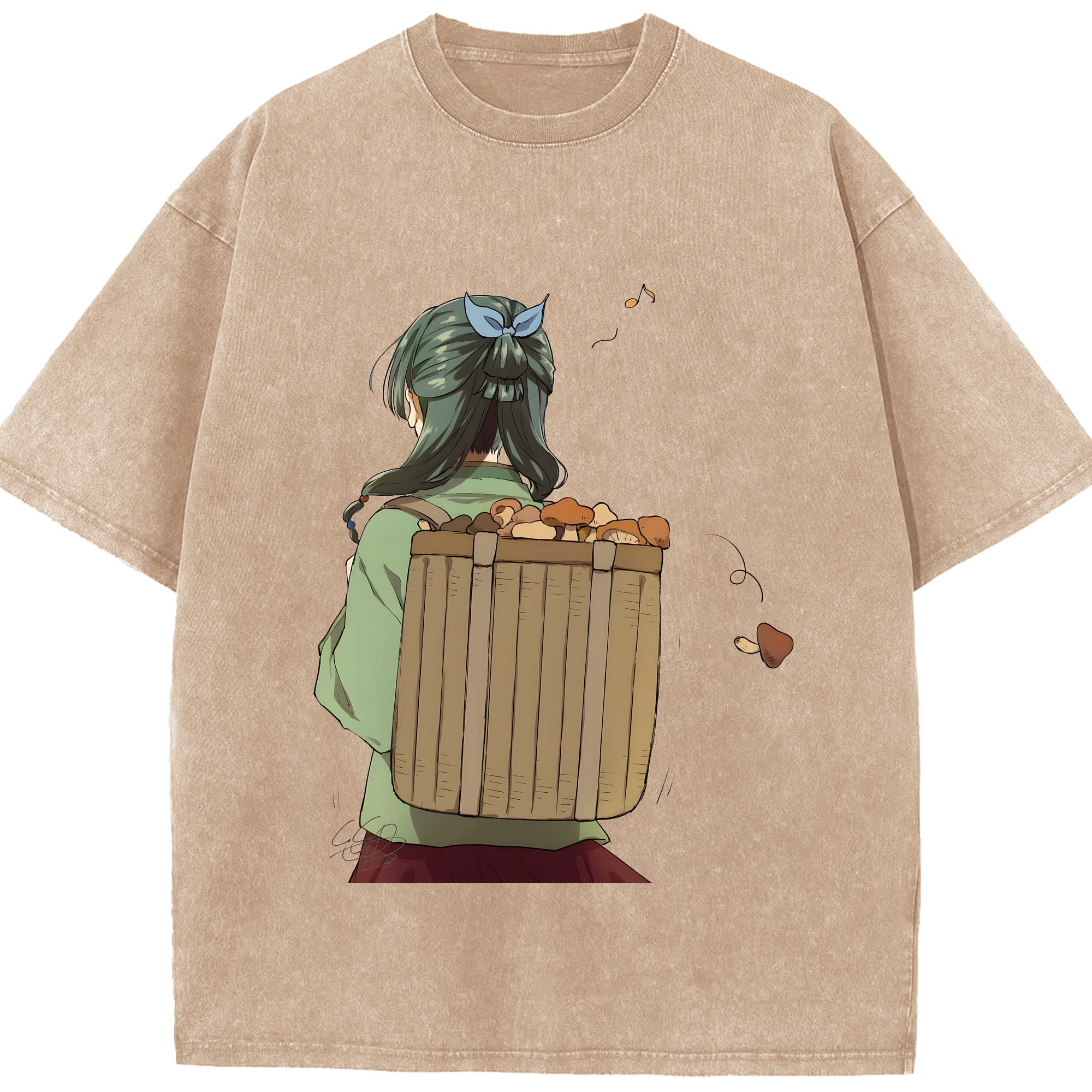 （画像用） 薬屋のひとりごと The Apothecary Diaries 綿100% ヴィンテージ風 半袖Tシャツ（フロントプリント）