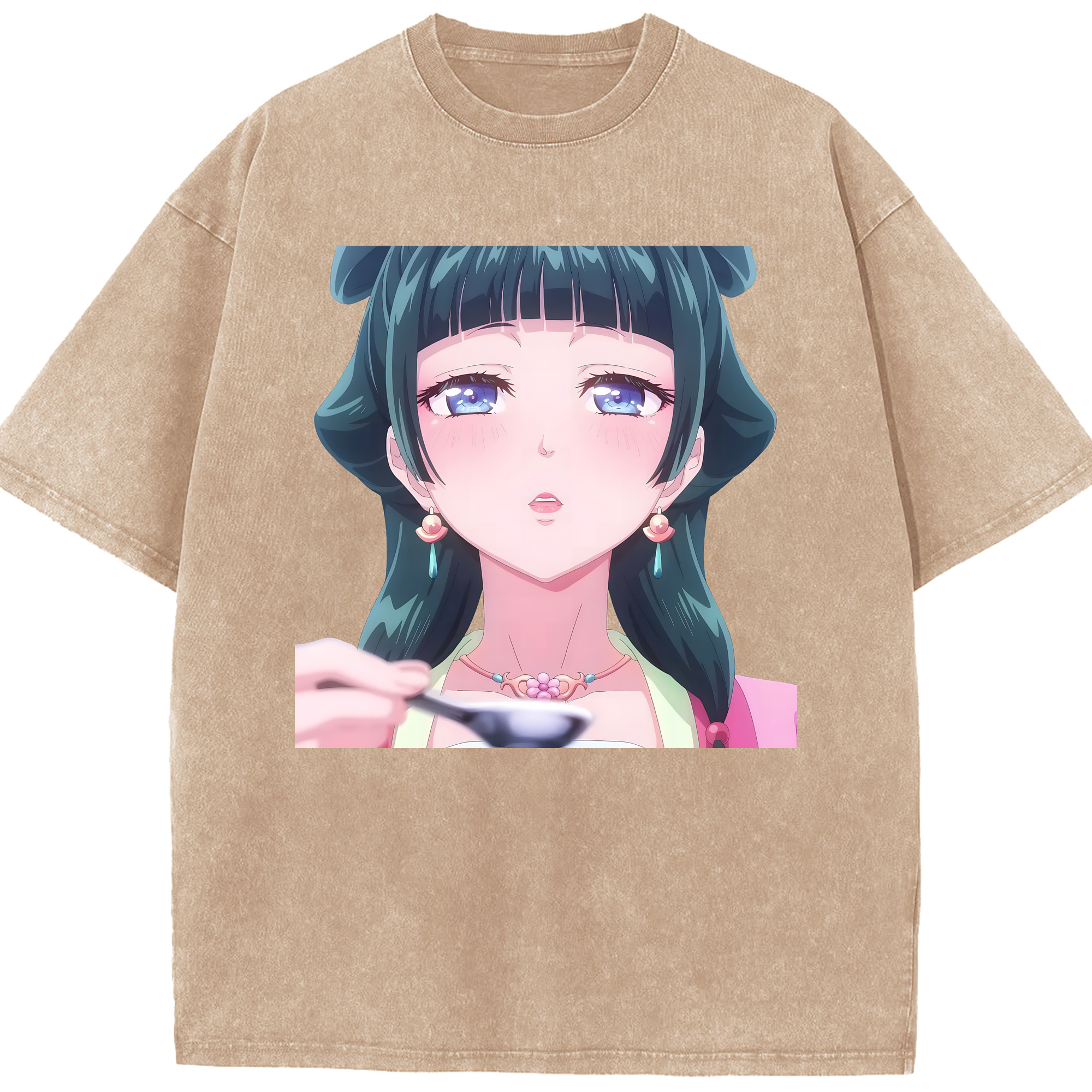 （画像用） 薬屋のひとりごと The Apothecary Diaries 綿100% ヴィンテージ風 半袖Tシャツ（フロントプリント）
