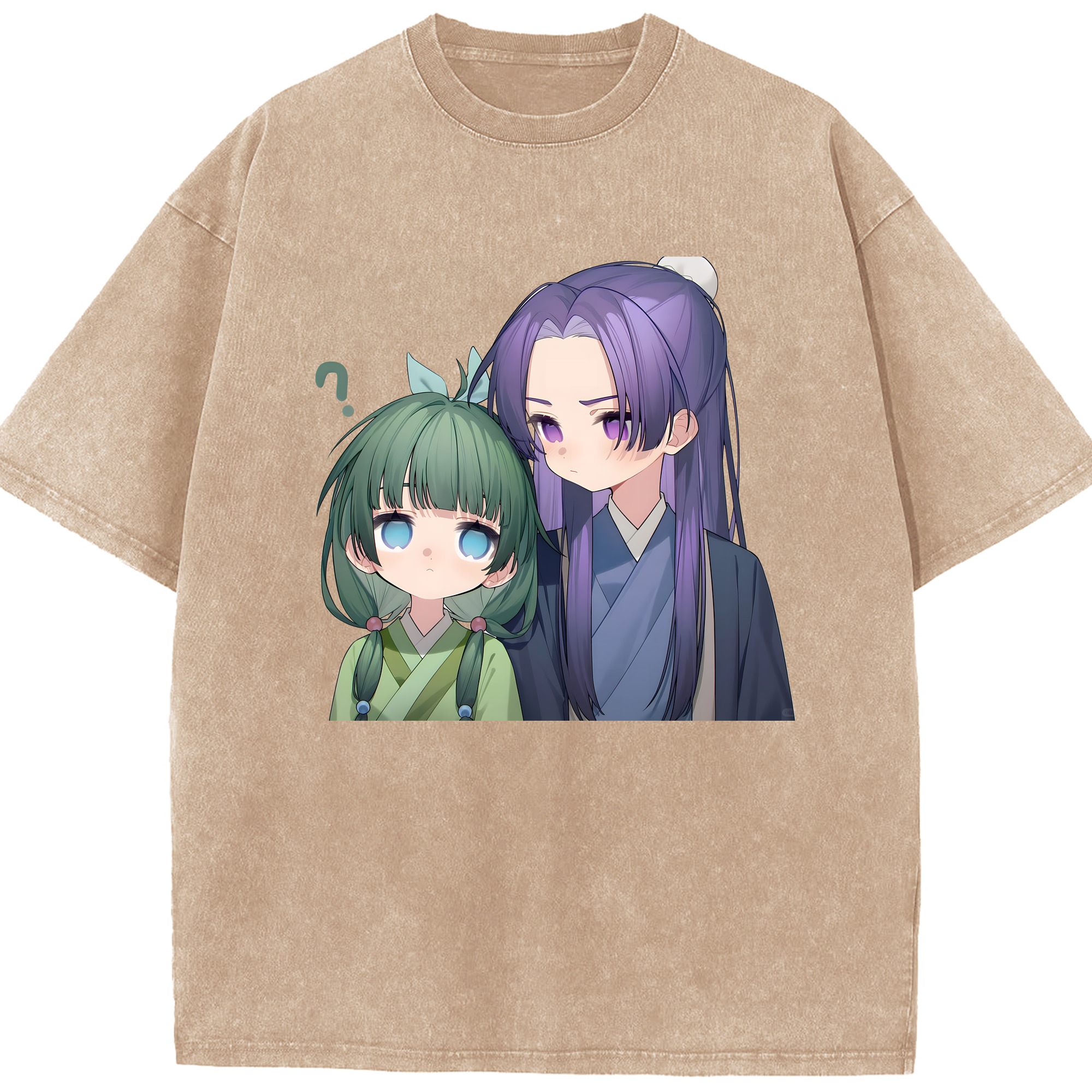 （画像用） 薬屋のひとりごと The Apothecary Diaries 綿100% ヴィンテージ風 半袖Tシャツ（フロントプリント）