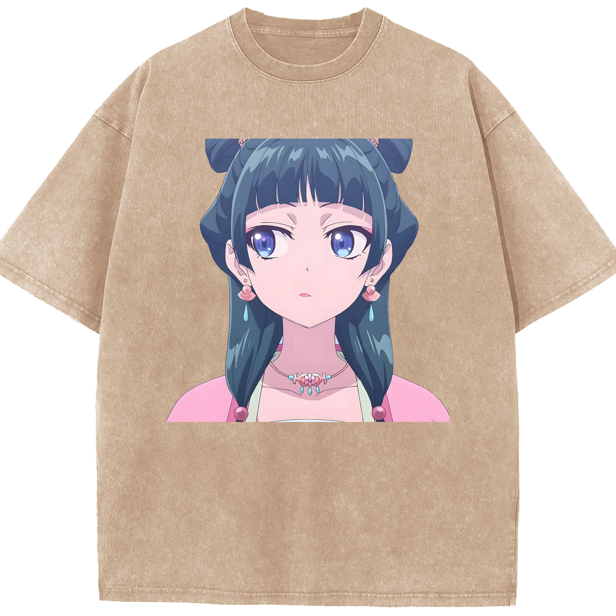 （画像用） 薬屋のひとりごと The Apothecary Diaries 綿100% ヴィンテージ風 半袖Tシャツ（フロントプリント）