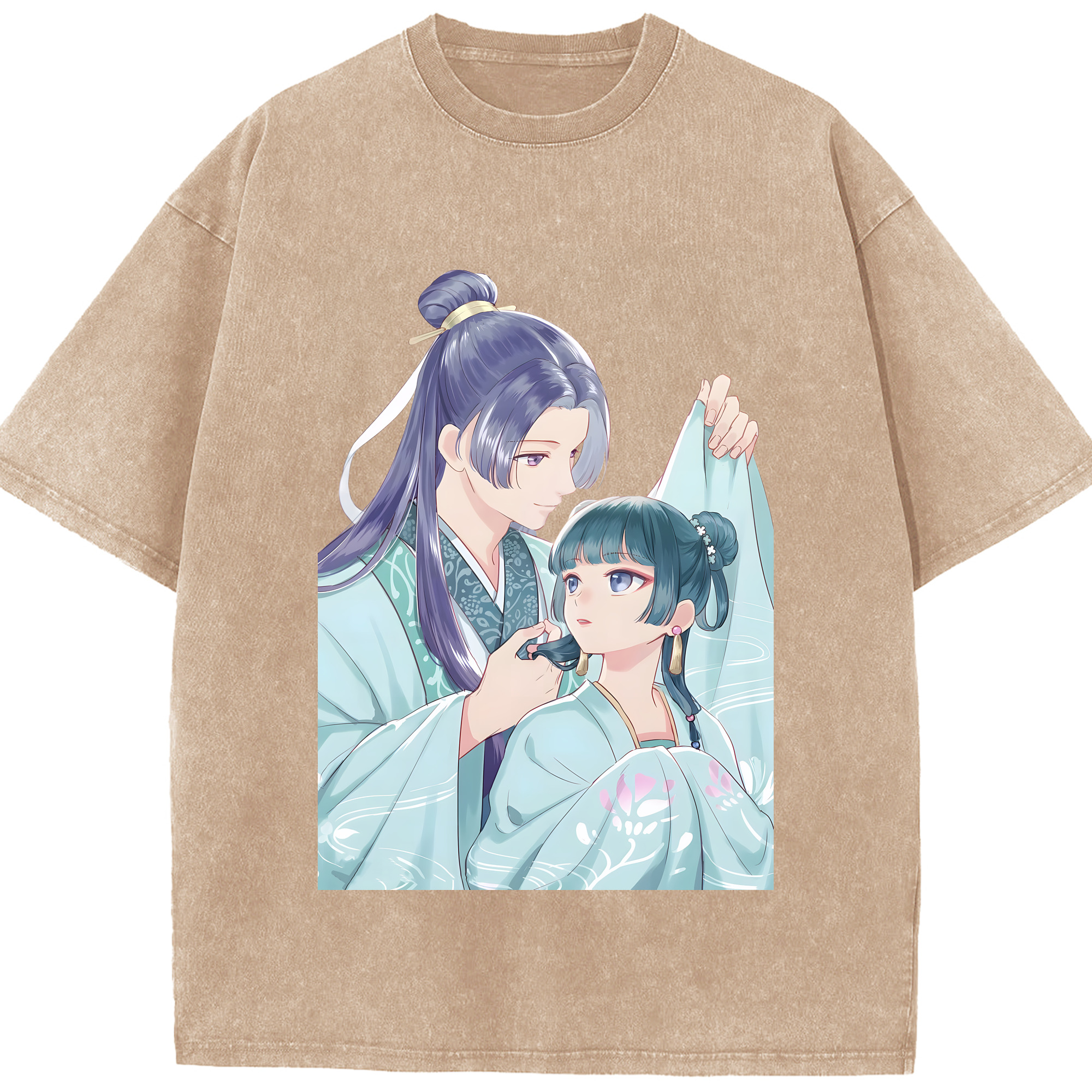 （画像用） 薬屋のひとりごと The Apothecary Diaries 綿100% ヴィンテージ風 半袖Tシャツ（フロントプリント）