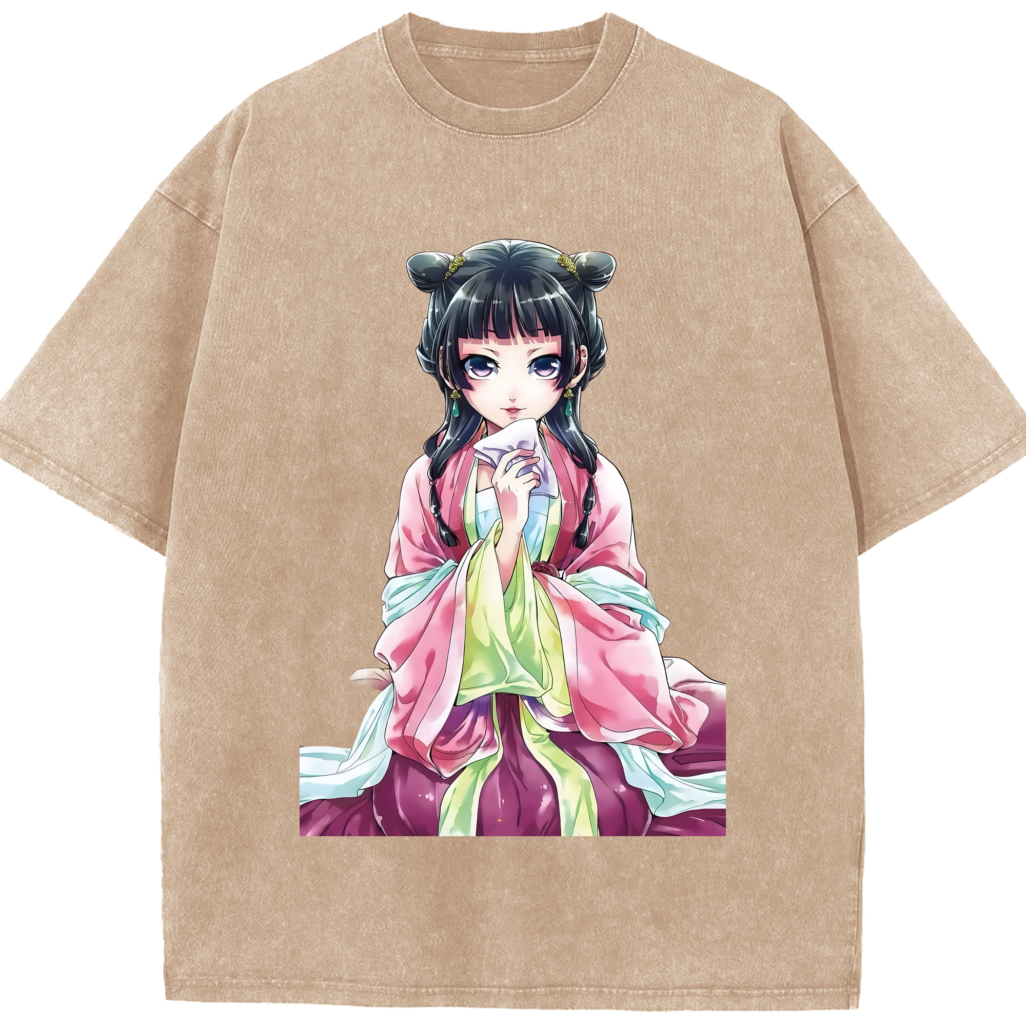 （画像用） 薬屋のひとりごと The Apothecary Diaries 綿100% ヴィンテージ風 半袖Tシャツ（フロントプリント）