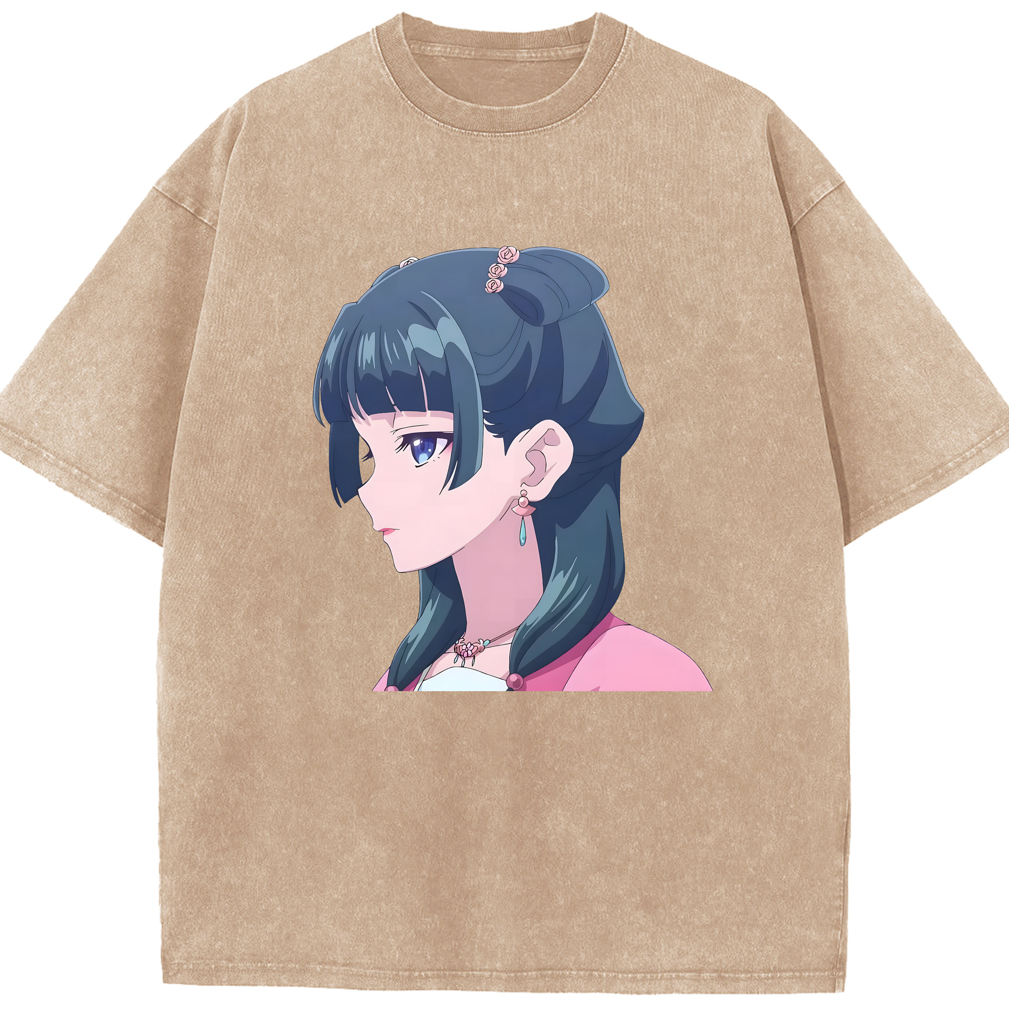 （画像用） 薬屋のひとりごと The Apothecary Diaries 綿100% ヴィンテージ風 半袖Tシャツ（フロントプリント）
