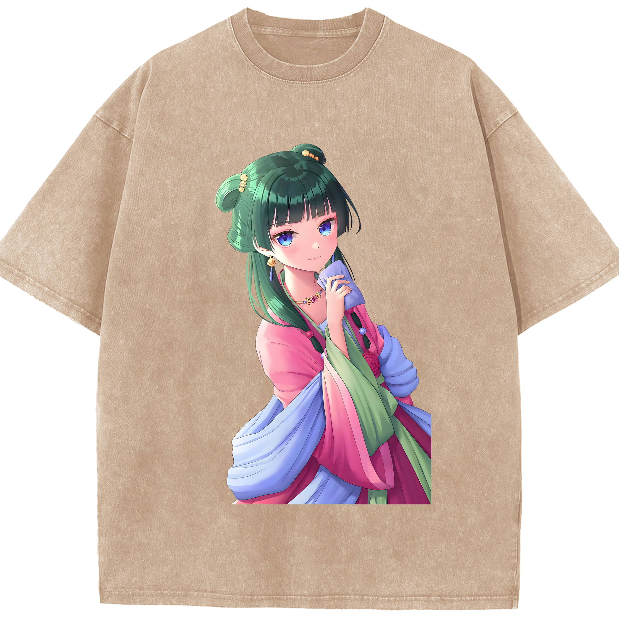 （画像用） 薬屋のひとりごと The Apothecary Diaries 綿100% ヴィンテージ風 半袖Tシャツ（フロントプリント）