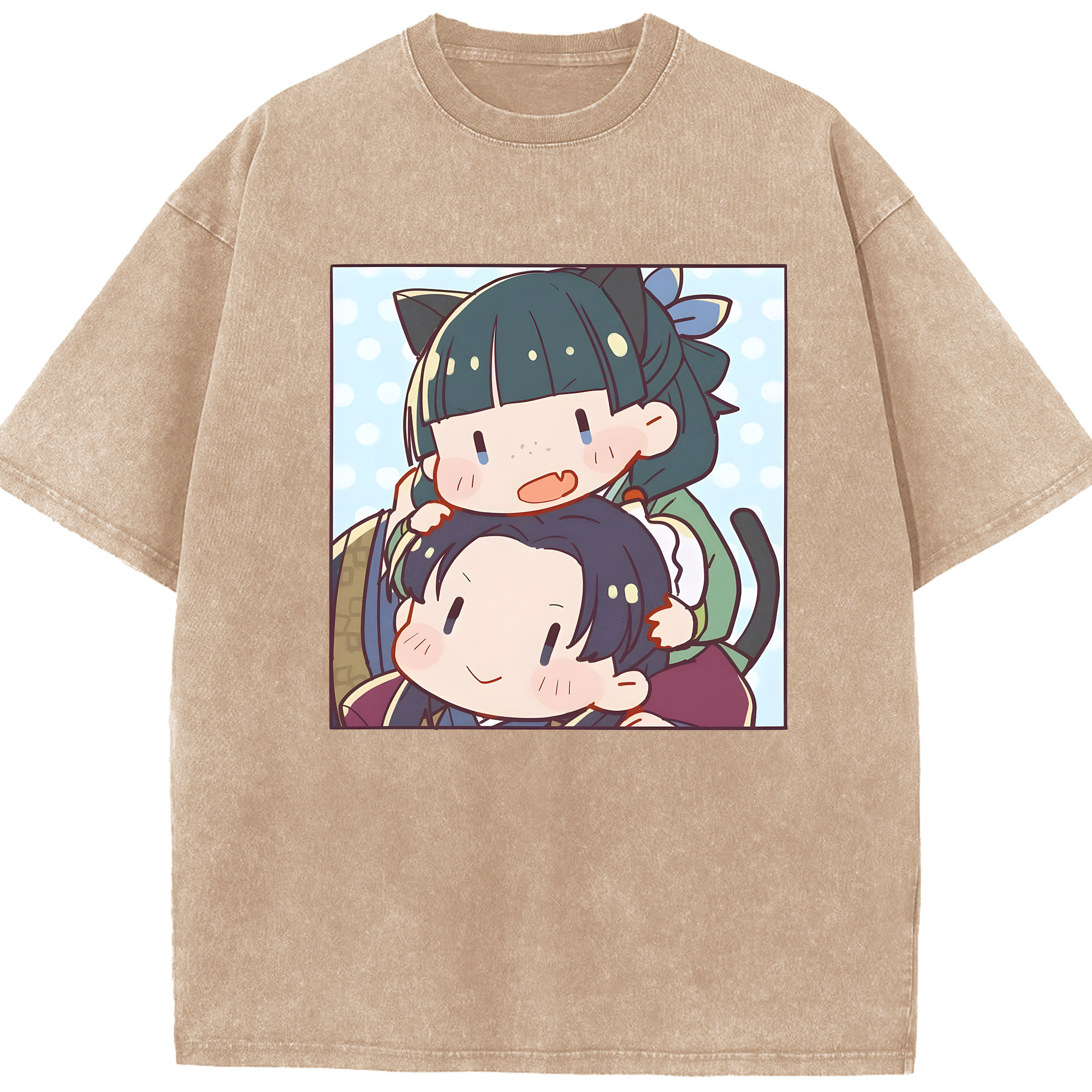 （画像用） 薬屋のひとりごと The Apothecary Diaries 綿100% ヴィンテージ風 半袖Tシャツ（フロントプリント）