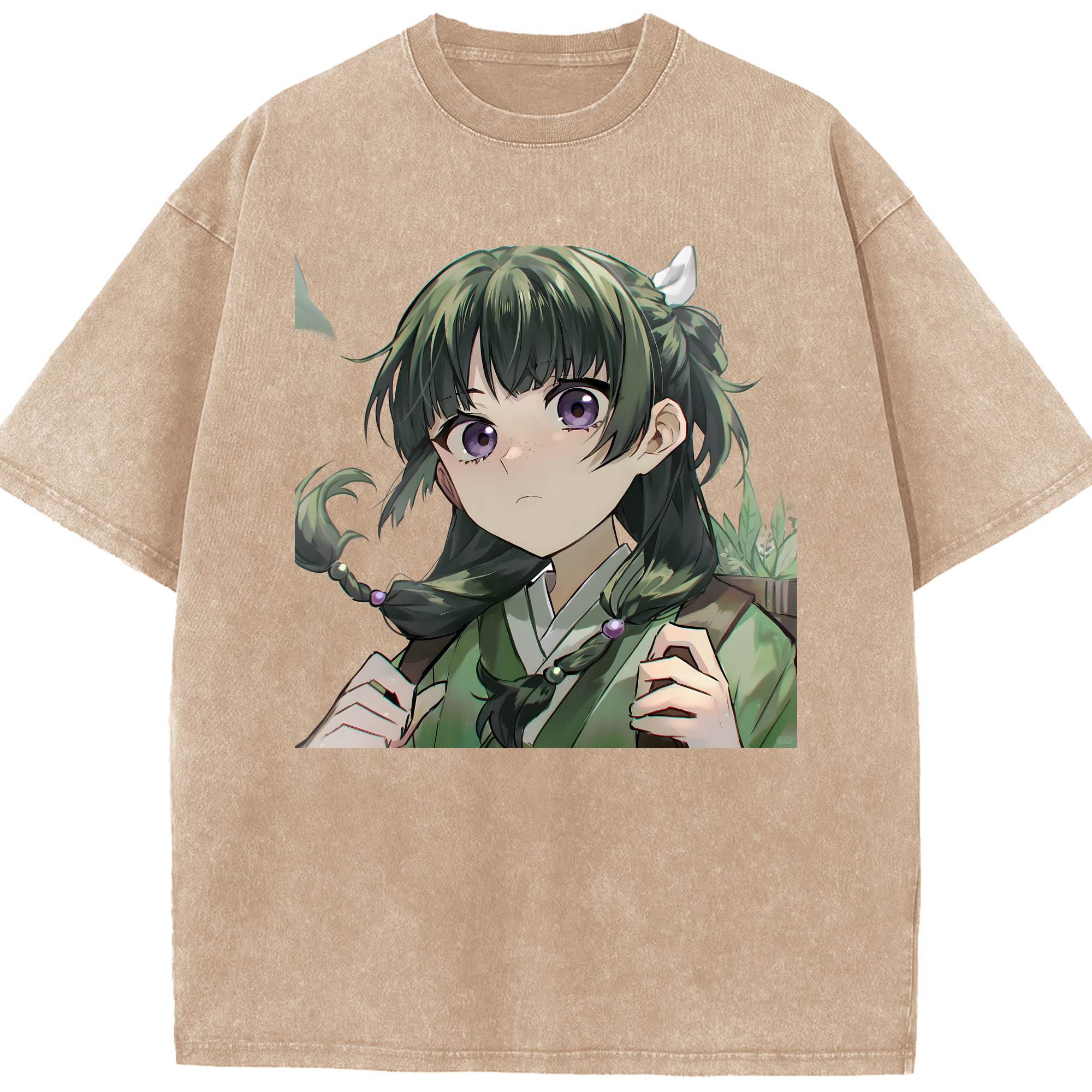 （画像用） 薬屋のひとりごと The Apothecary Diaries 綿100% ヴィンテージ風 半袖Tシャツ（フロントプリント）