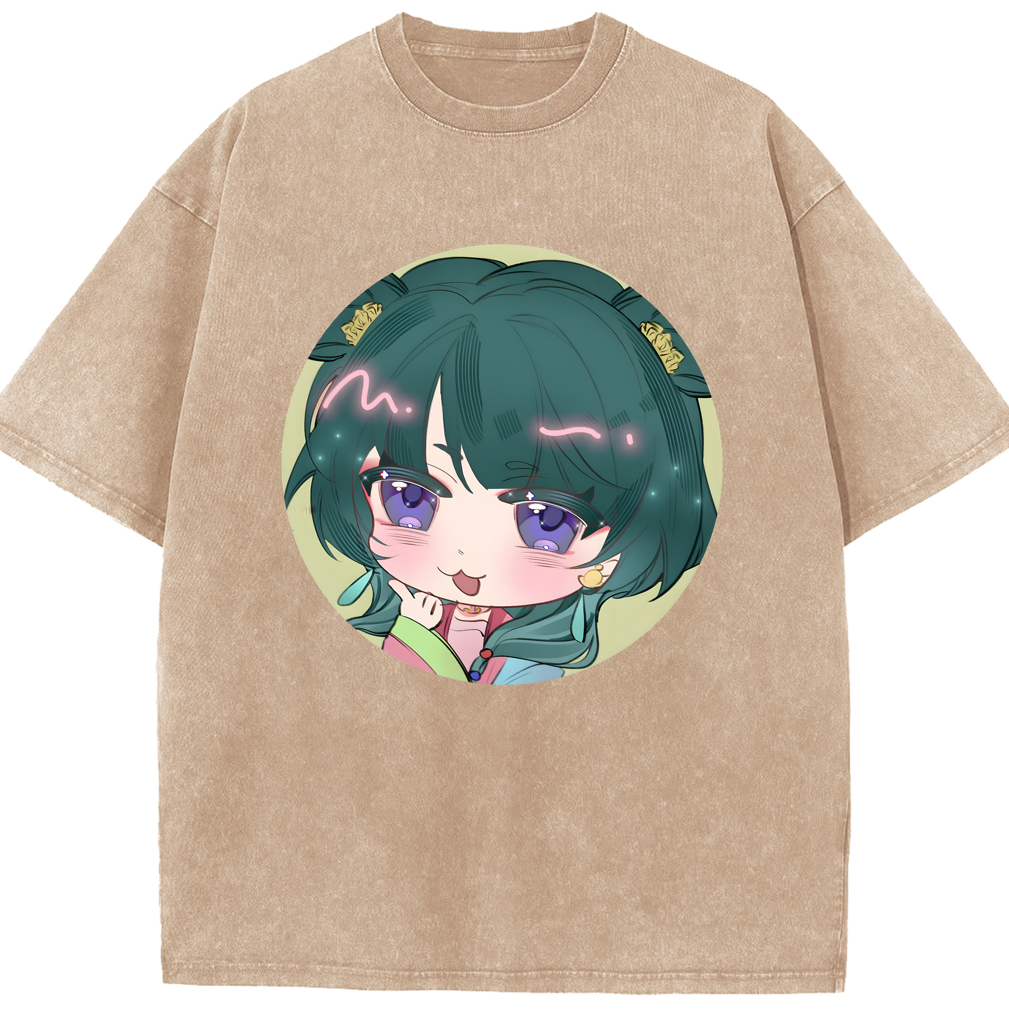 （画像用） 薬屋のひとりごと The Apothecary Diaries 綿100% ヴィンテージ風 半袖Tシャツ（フロントプリント）