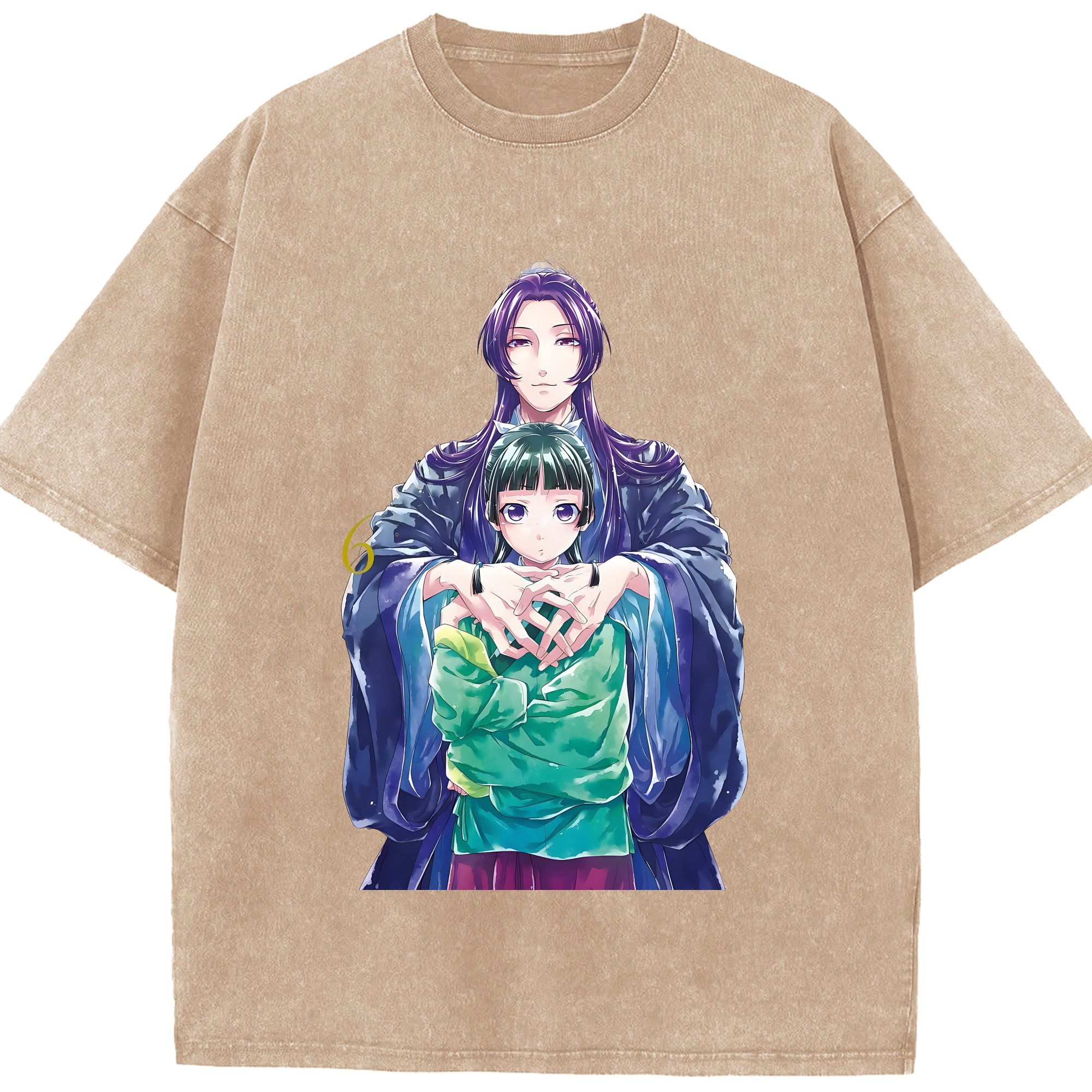 （画像用） 薬屋のひとりごと The Apothecary Diaries 綿100% ヴィンテージ風 半袖Tシャツ（フロントプリント）