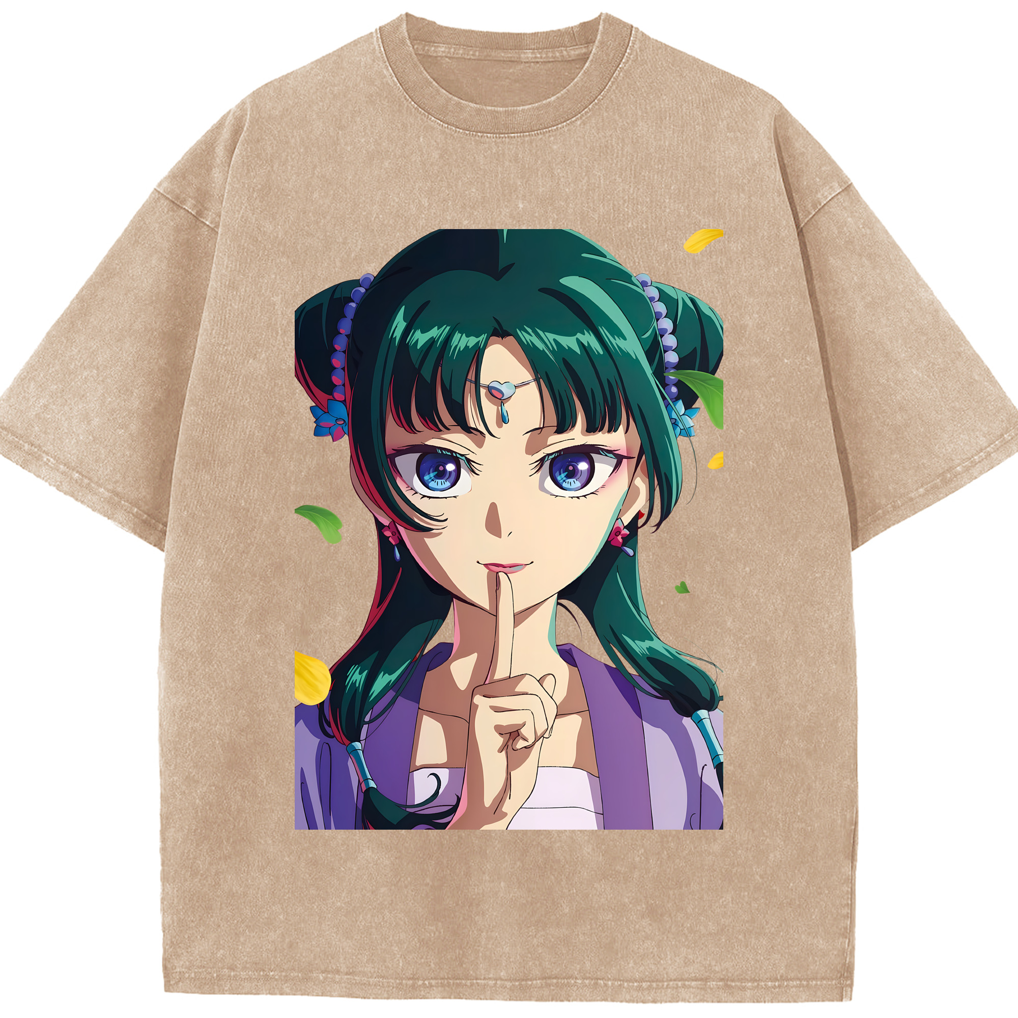 （画像用） 薬屋のひとりごと The Apothecary Diaries 綿100% ヴィンテージ風 半袖Tシャツ（フロントプリント）
