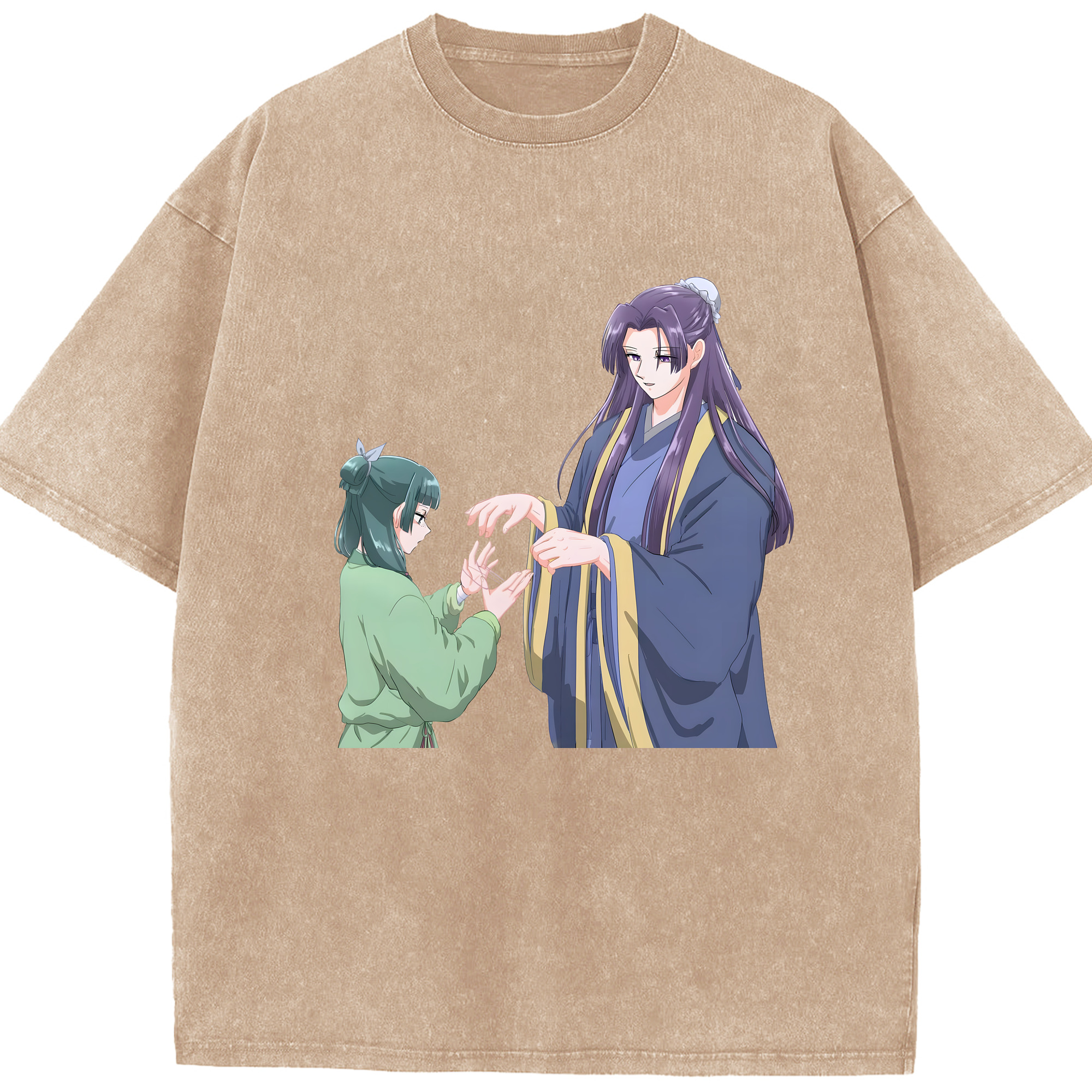 （画像用） 薬屋のひとりごと The Apothecary Diaries 綿100% ヴィンテージ風 半袖Tシャツ（フロントプリント）
