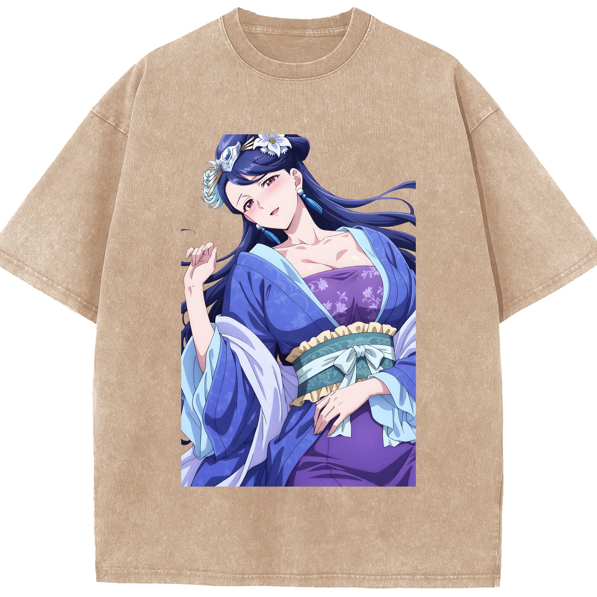 （画像用） 薬屋のひとりごと The Apothecary Diaries 綿100% ヴィンテージ風 半袖Tシャツ（フロントプリント）