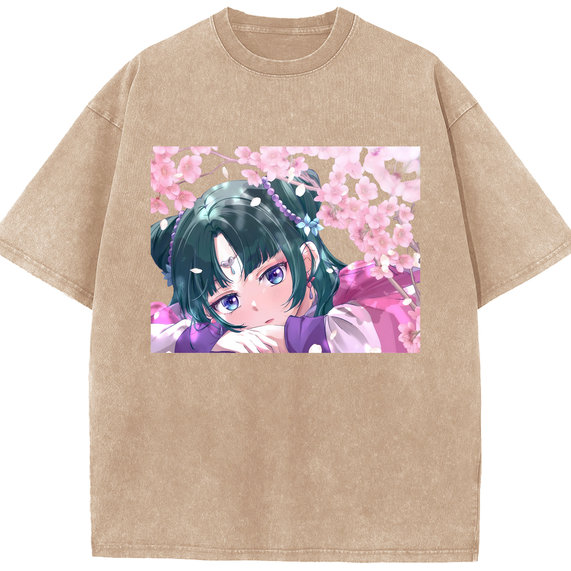 （画像用） 薬屋のひとりごと The Apothecary Diaries 綿100% ヴィンテージ風 半袖Tシャツ（フロントプリント）