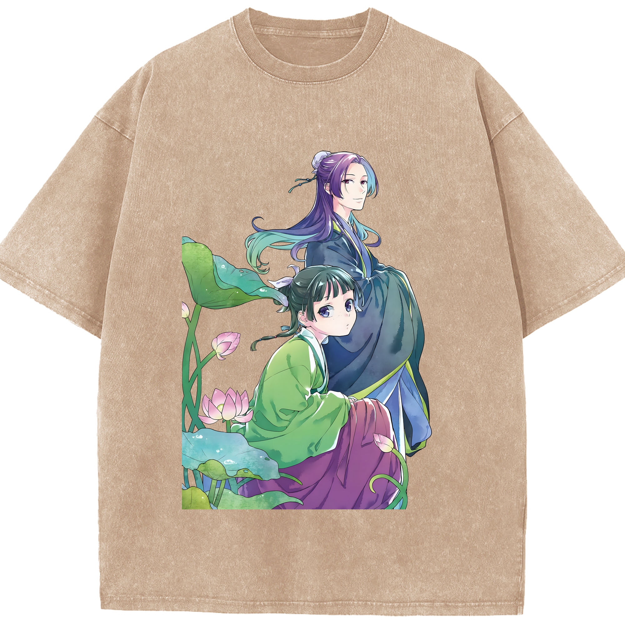 （画像用） 薬屋のひとりごと The Apothecary Diaries 綿100% ヴィンテージ風 半袖Tシャツ（フロントプリント）