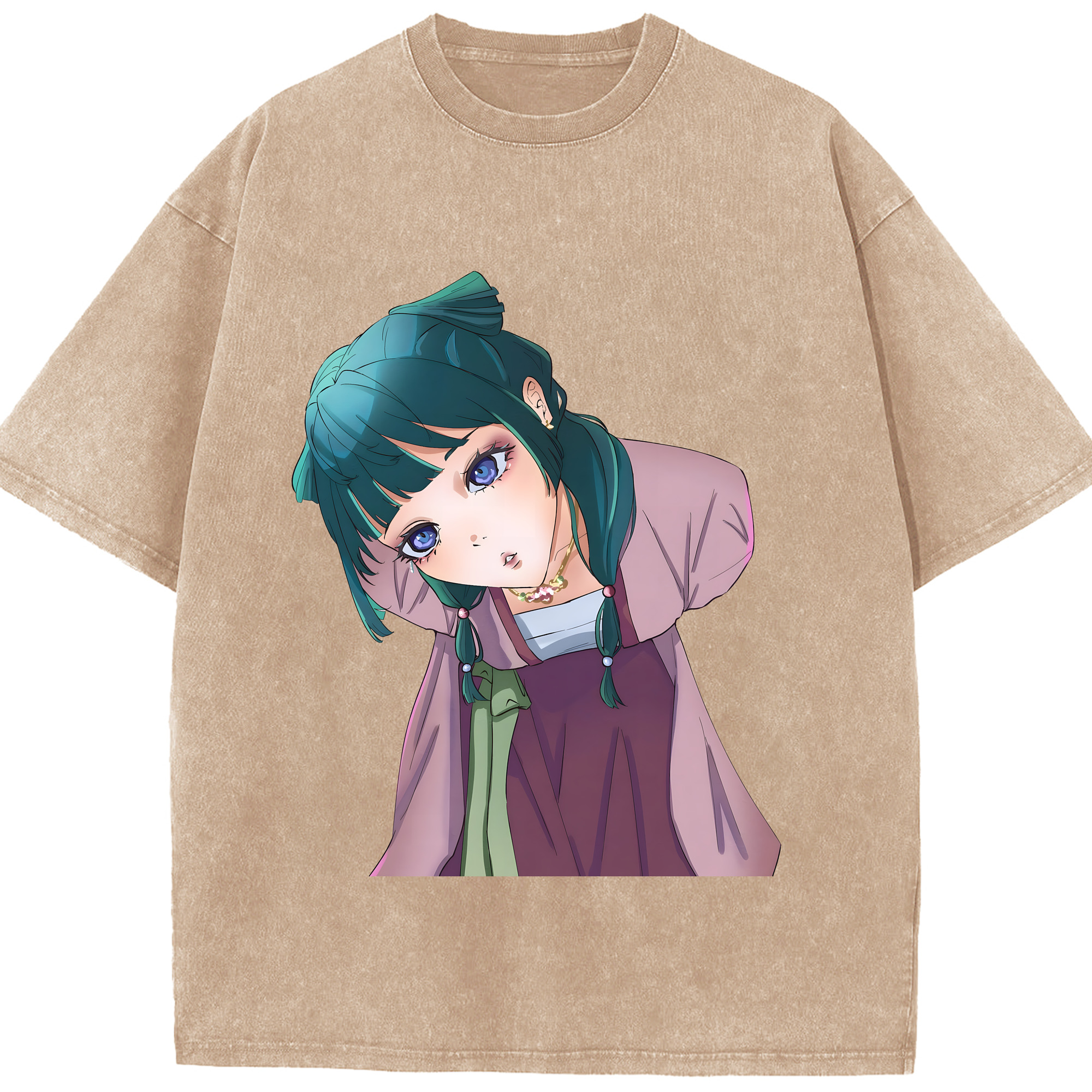 （画像用） 薬屋のひとりごと The Apothecary Diaries 綿100% ヴィンテージ風 半袖Tシャツ（フロントプリント）