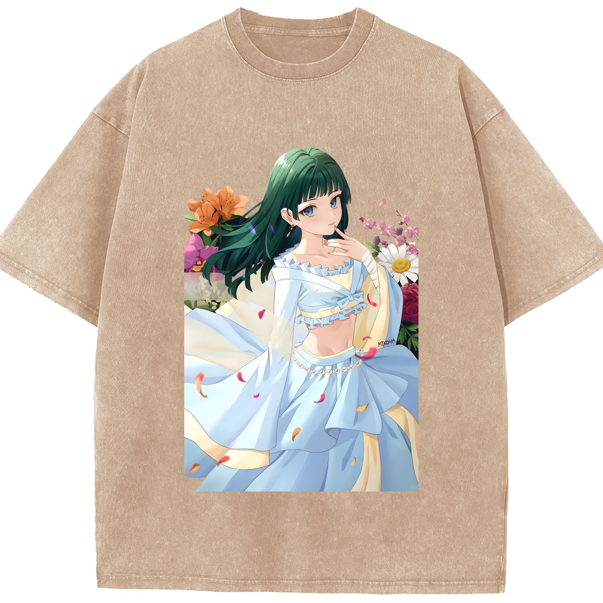 （画像用） 薬屋のひとりごと The Apothecary Diaries 綿100% ヴィンテージ風 半袖Tシャツ（フロントプリント）