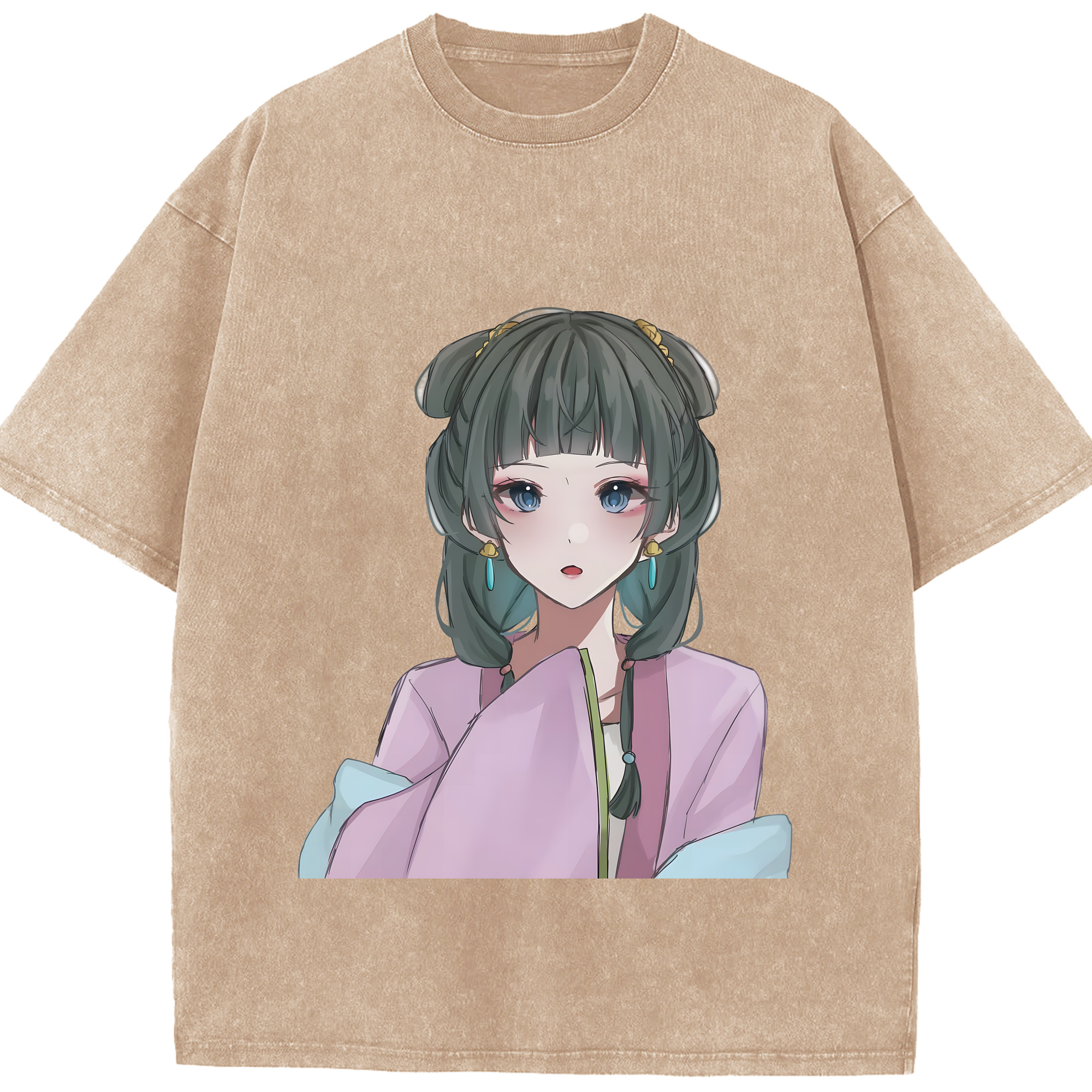 （画像用） 薬屋のひとりごと The Apothecary Diaries 綿100% ヴィンテージ風 半袖Tシャツ（フロントプリント）