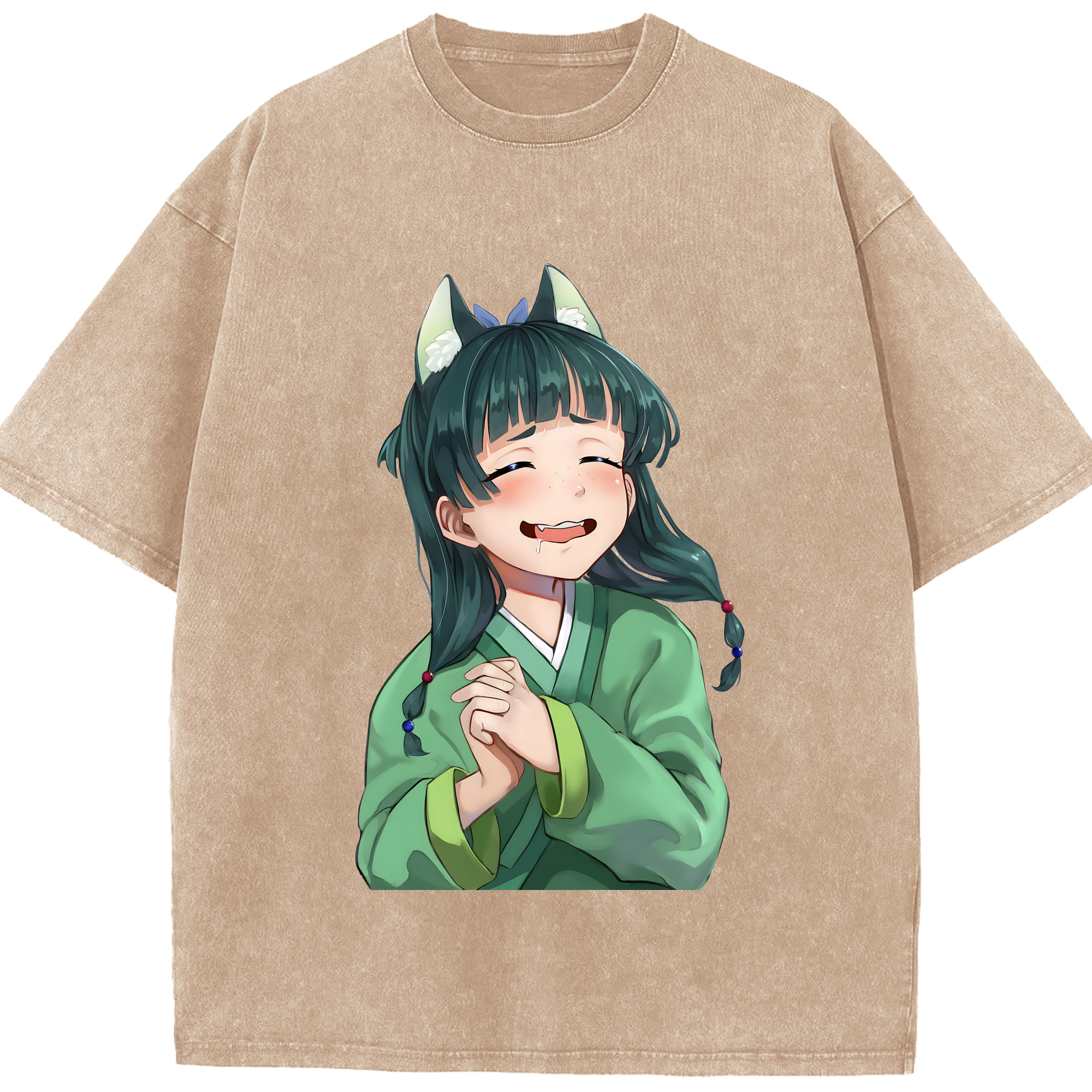 （画像用） 薬屋のひとりごと The Apothecary Diaries 綿100% ヴィンテージ風 半袖Tシャツ（フロントプリント）