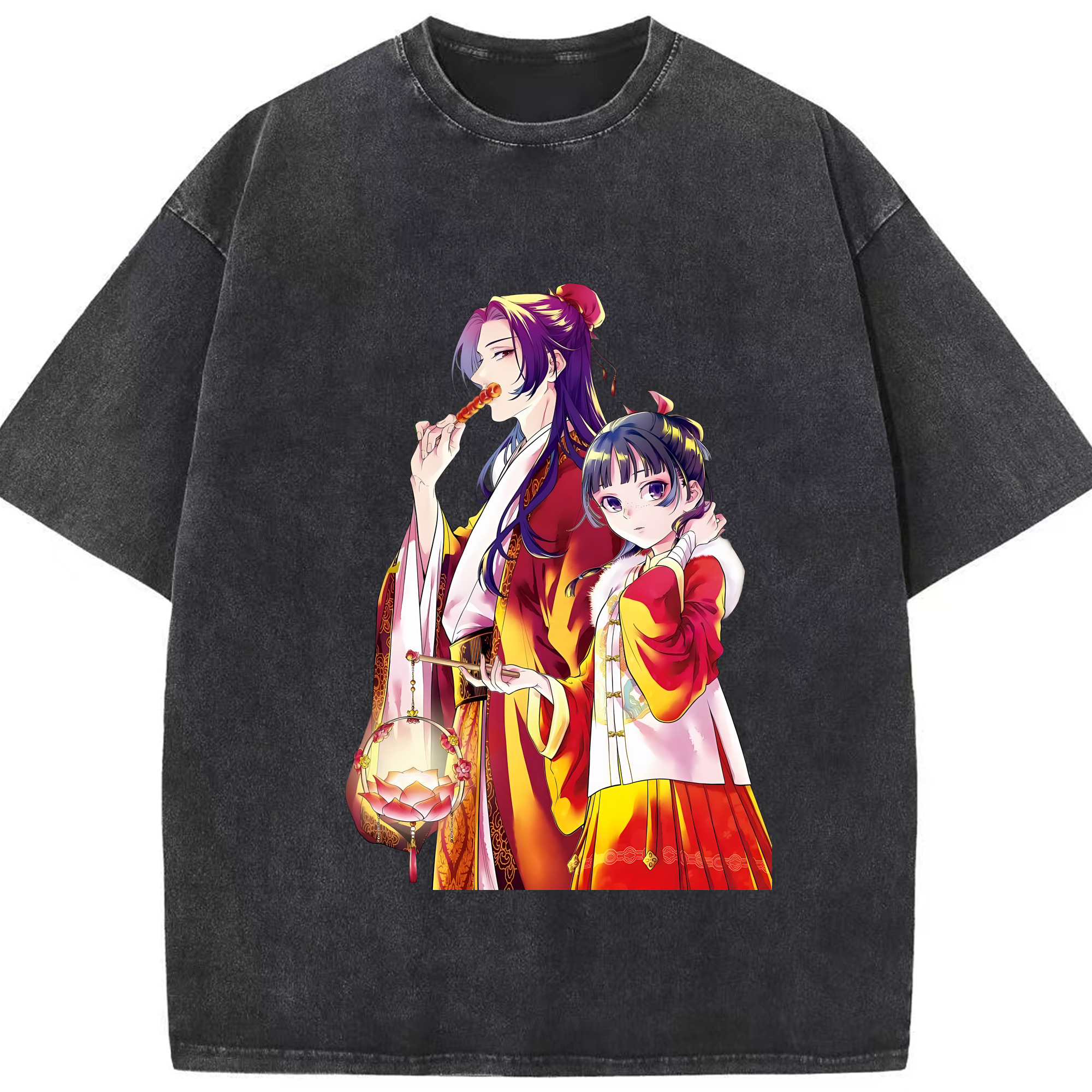 （画像用） 薬屋のひとりごと The Apothecary Diaries 綿100% ヴィンテージ風 半袖Tシャツ（フロントプリント）