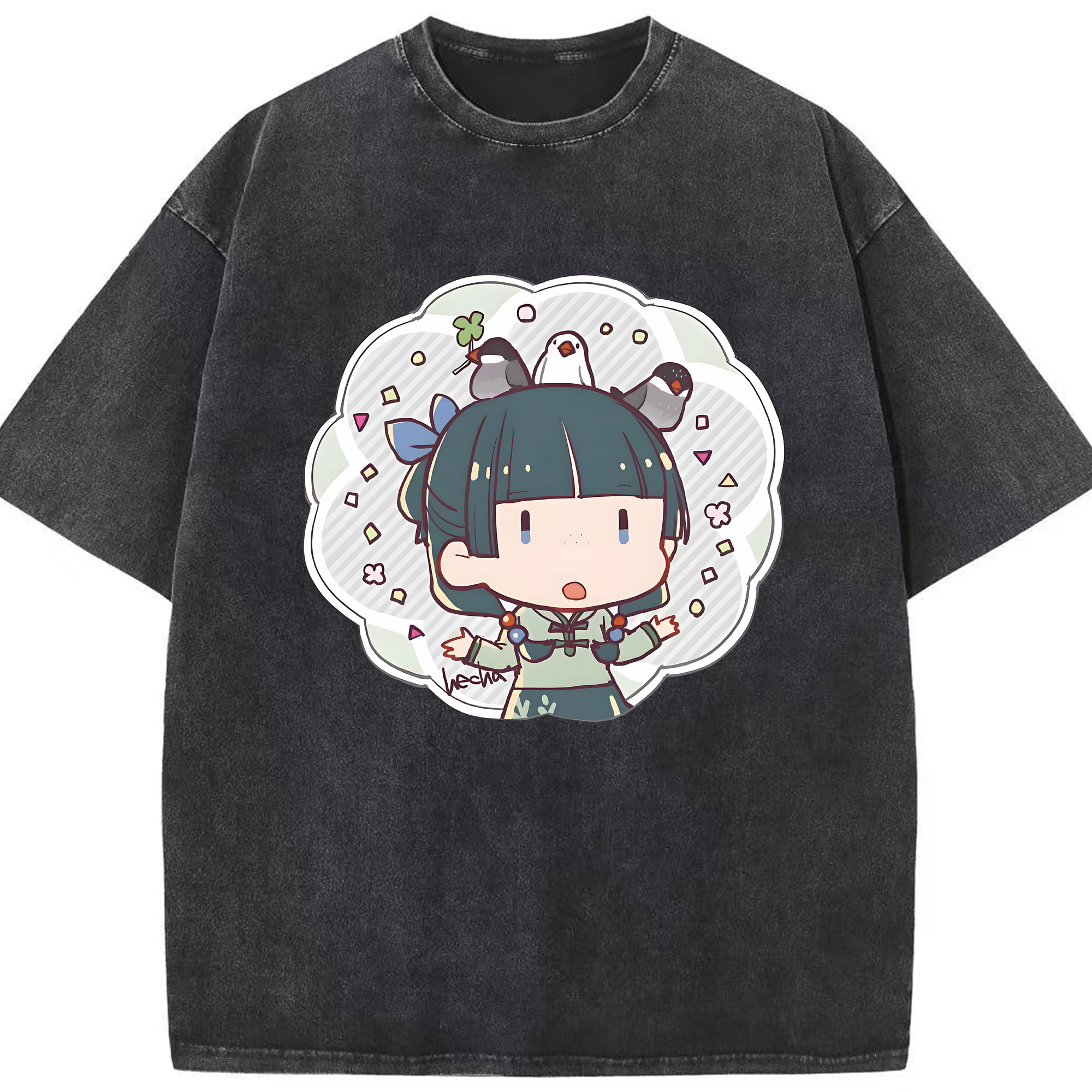 （画像用） 薬屋のひとりごと The Apothecary Diaries 綿100% ヴィンテージ風 半袖Tシャツ（フロントプリント）