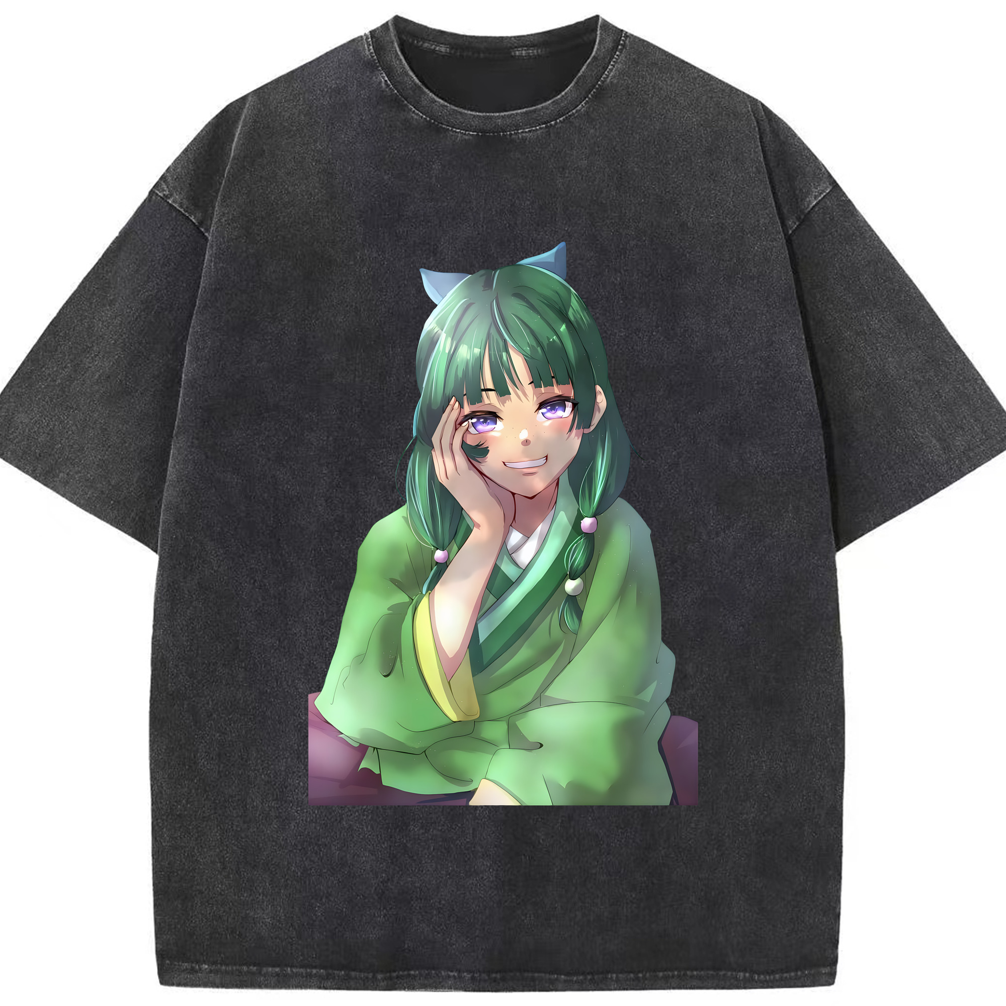 （画像用） 薬屋のひとりごと The Apothecary Diaries 綿100% ヴィンテージ風 半袖Tシャツ（フロントプリント）