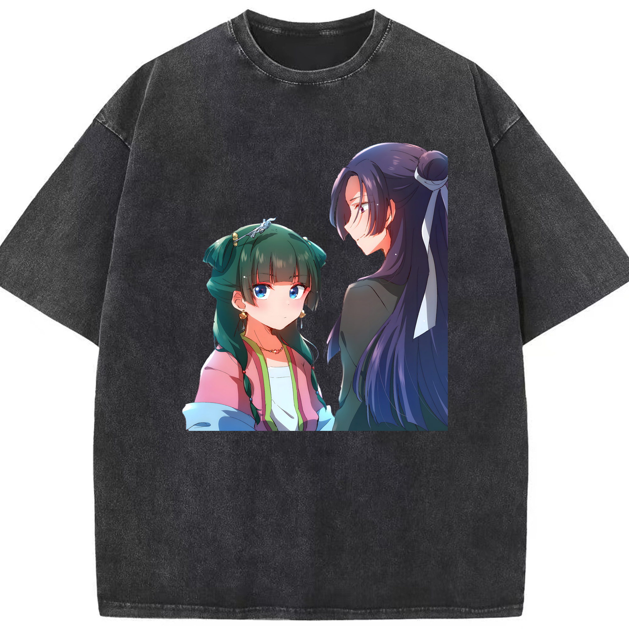 （画像用） 薬屋のひとりごと The Apothecary Diaries 綿100% ヴィンテージ風 半袖Tシャツ（フロントプリント）