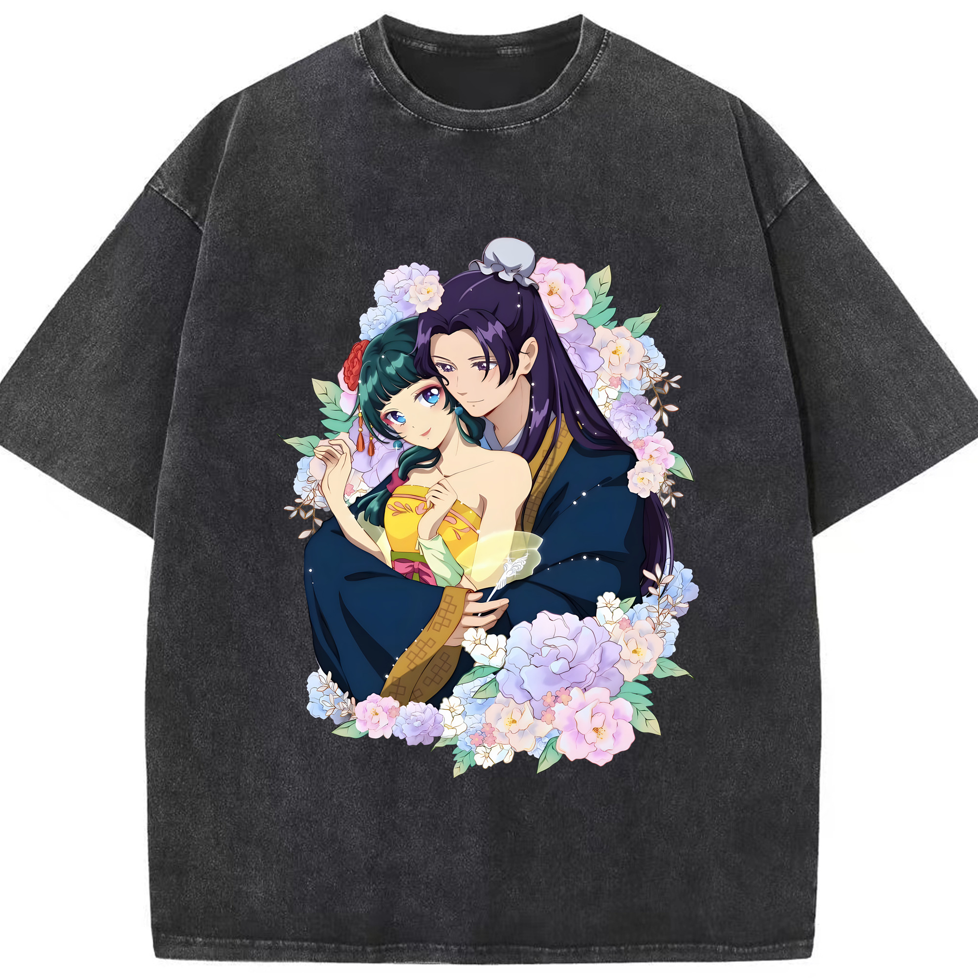（画像用） 薬屋のひとりごと The Apothecary Diaries 綿100% ヴィンテージ風 半袖Tシャツ（フロントプリント）