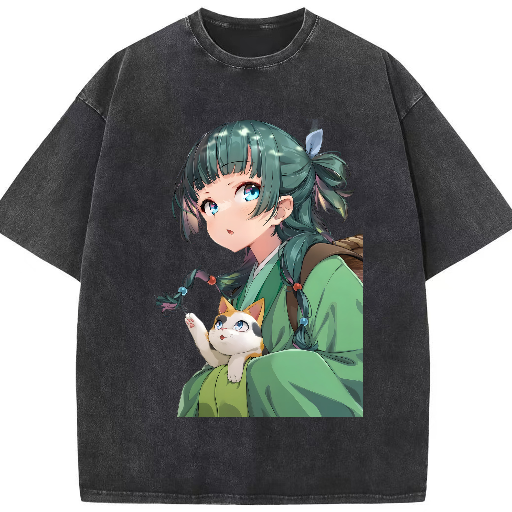 （画像用） 薬屋のひとりごと The Apothecary Diaries 綿100% ヴィンテージ風 半袖Tシャツ（フロントプリント）