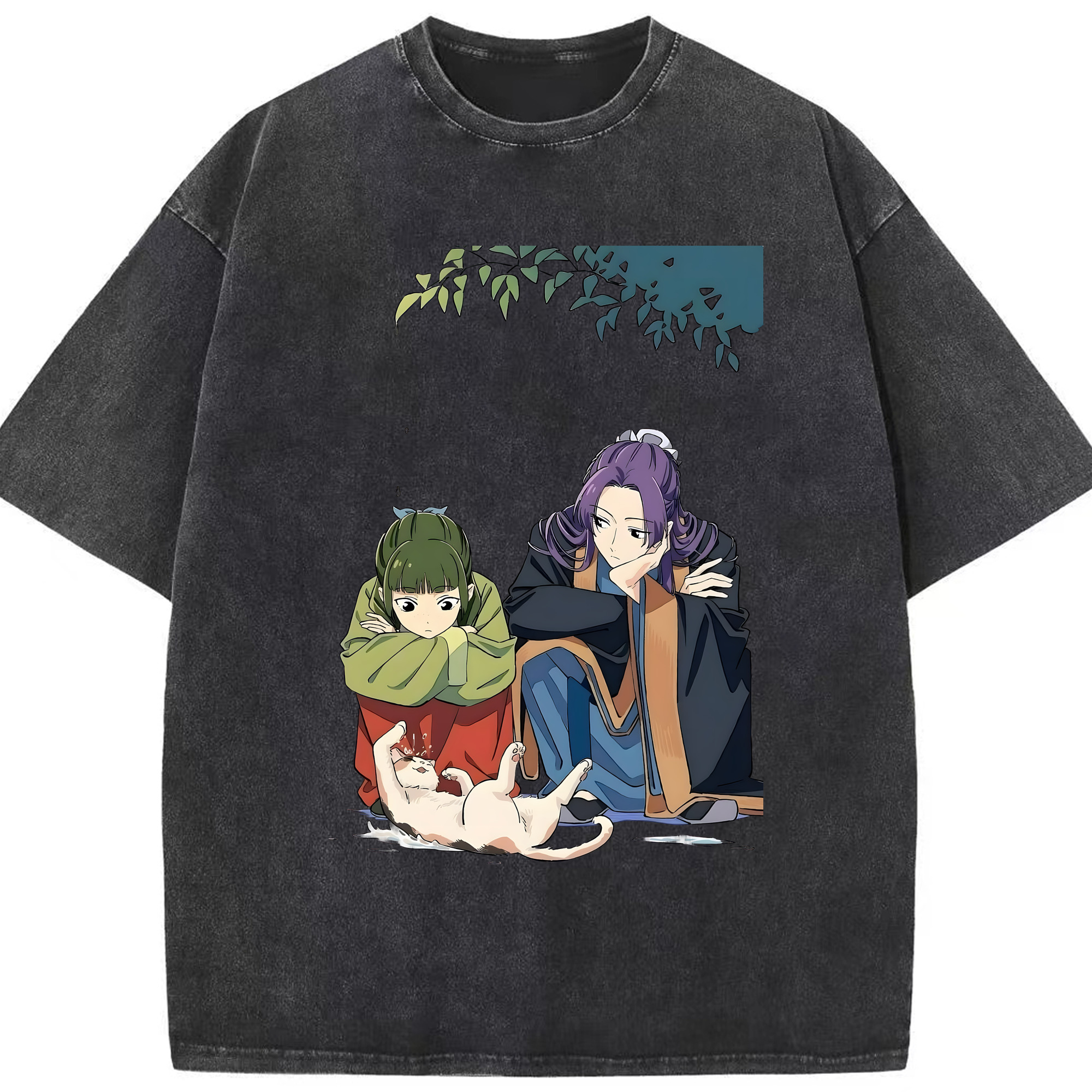 （画像用） 薬屋のひとりごと The Apothecary Diaries 綿100% ヴィンテージ風 半袖Tシャツ（フロントプリント）